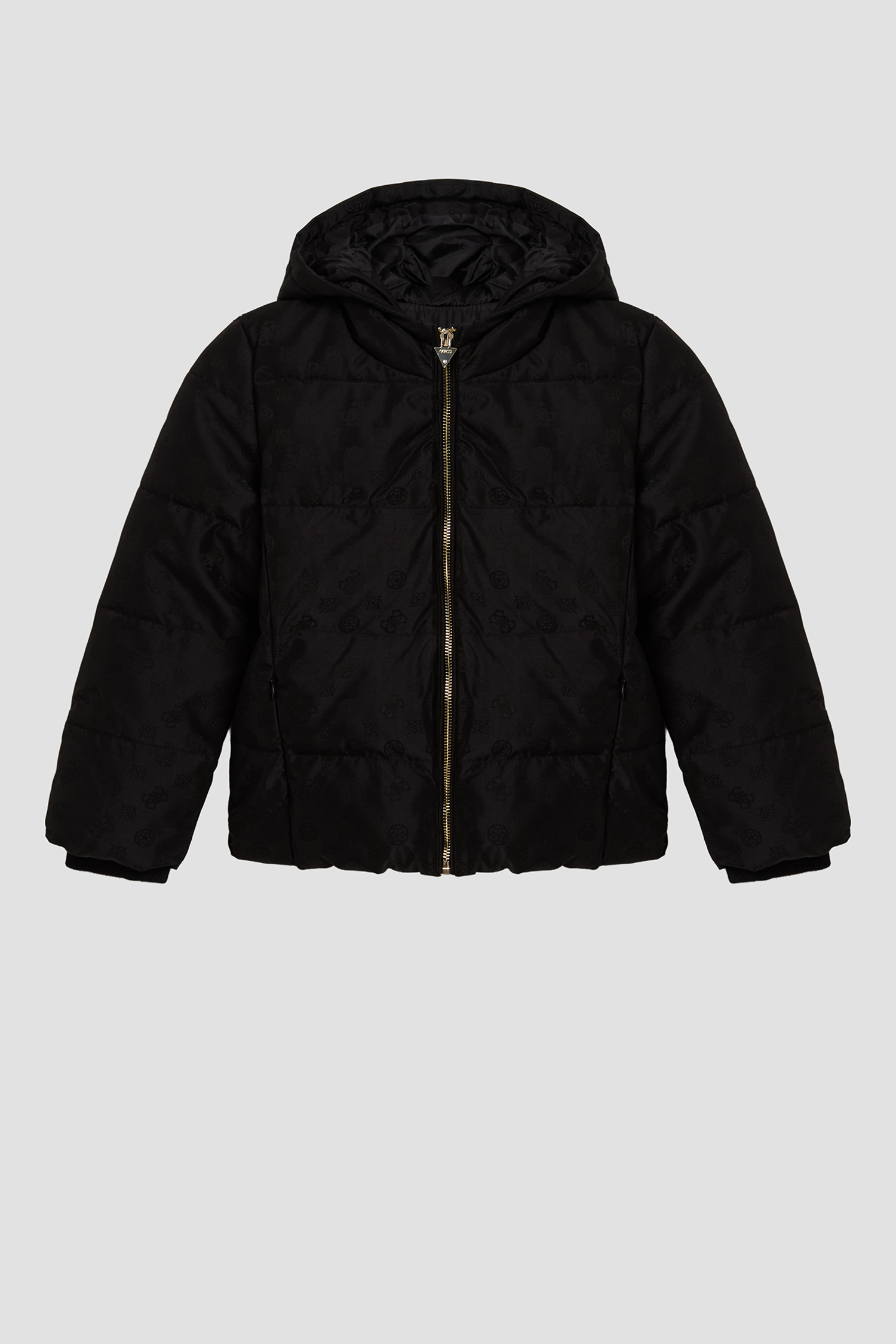 Дитяча чорна куртка з візерунком Guess Kids J5BL22.WI140;P9LH