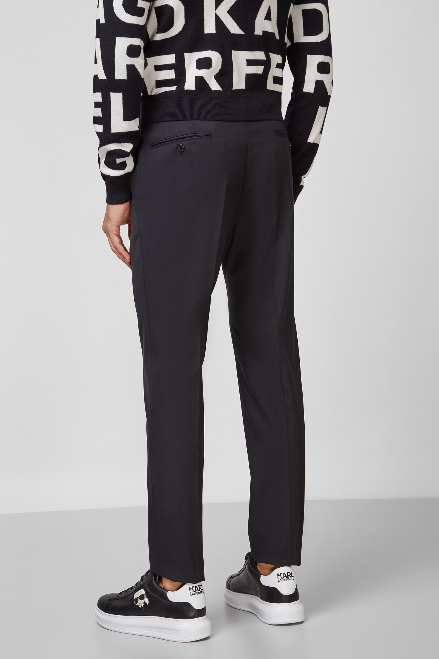 Чоловічі чорні вовняні брюки Karl Lagerfeld 512083.255054;990