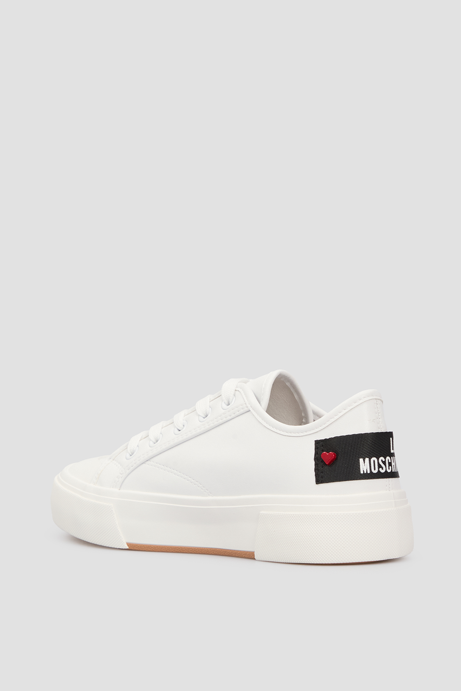 Жіночі білі шкіряні снікерси Moschino JA15012G1M.IA0;100