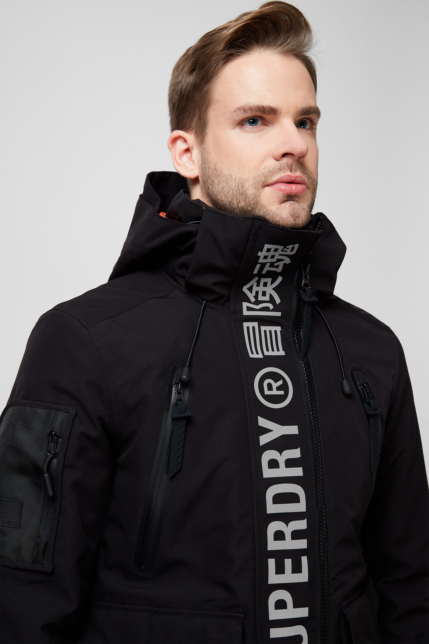 Мужская черная лыжная куртка SuperDry MS110005A;02A — Ultrashop