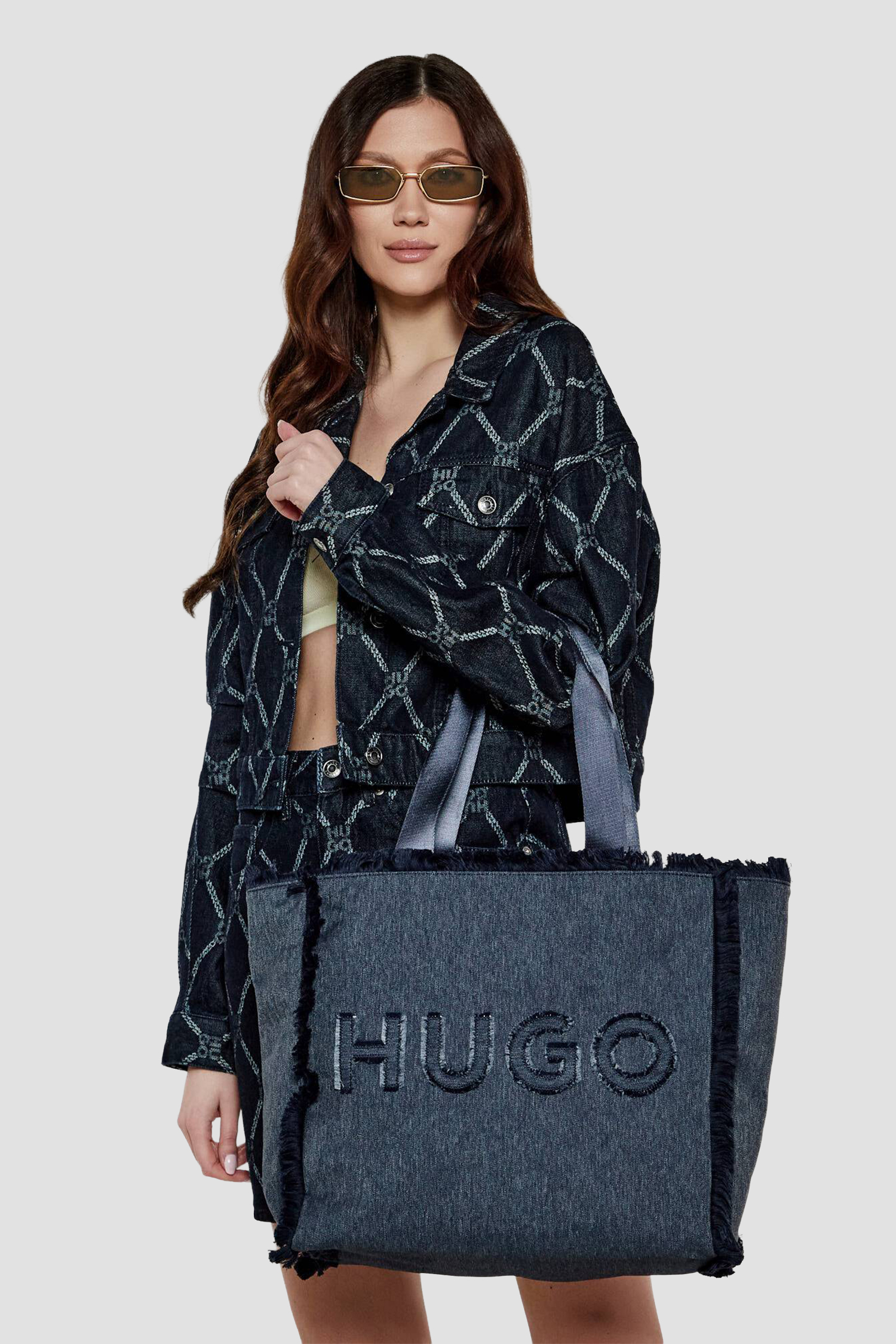 Жіноча синя сумка HUGO 50536258;410