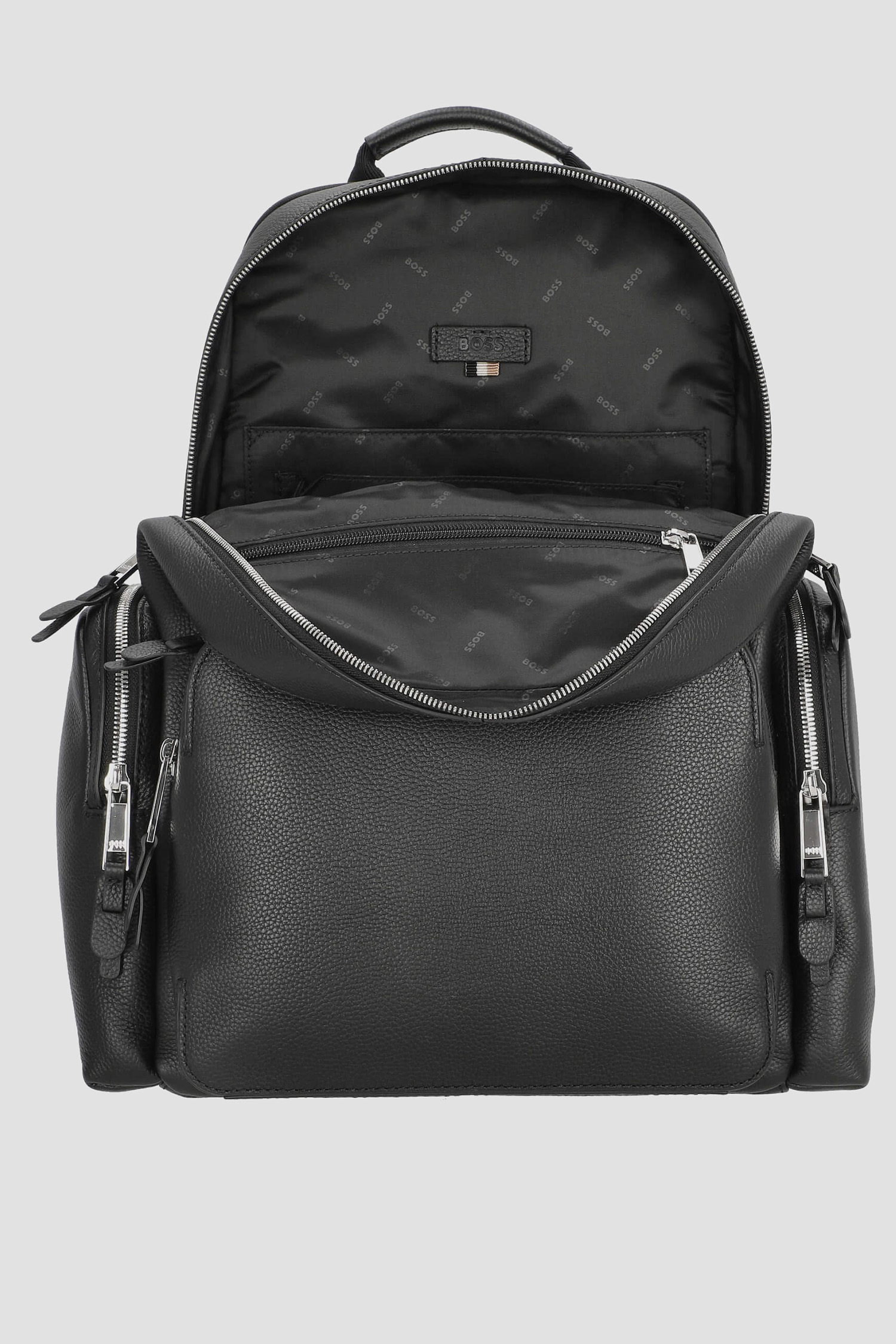 Чоловічий чорний шкіряний рюкзак BOSS 50512793;001
