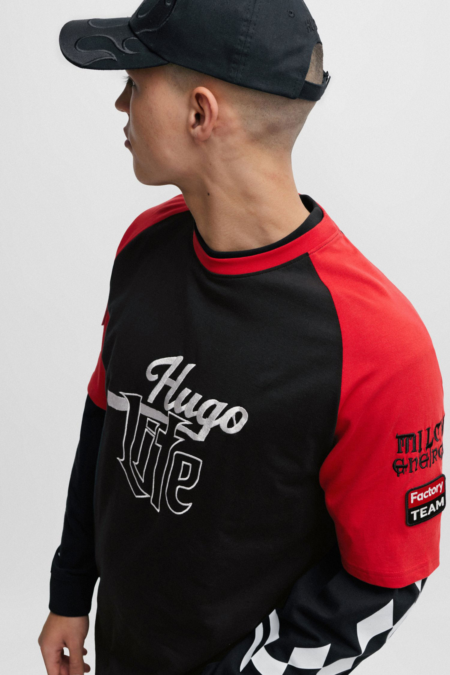 Мужская черная футболка HUGO 50508455;001