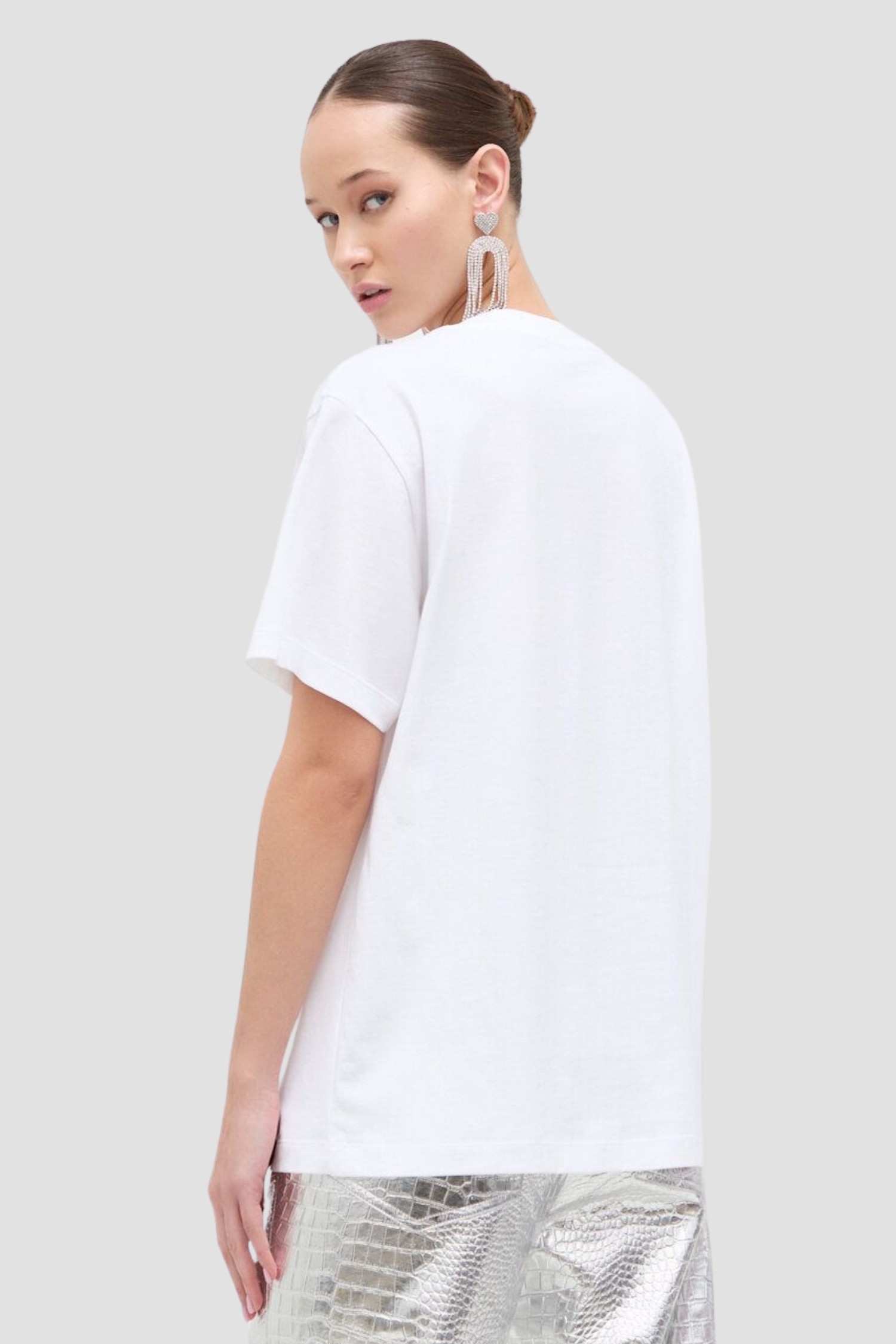 Женская белая футболка Moschino J0710.3262;4001