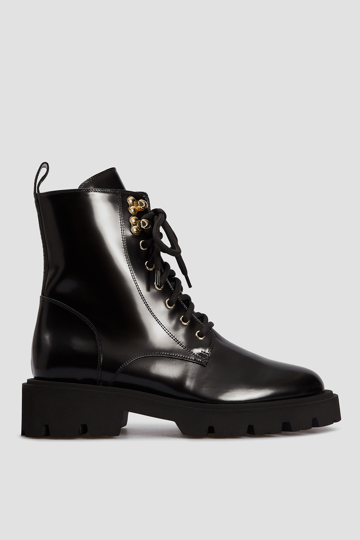 Женские черные кожаные ботинки Baldinini D2B353ARGE;0000
