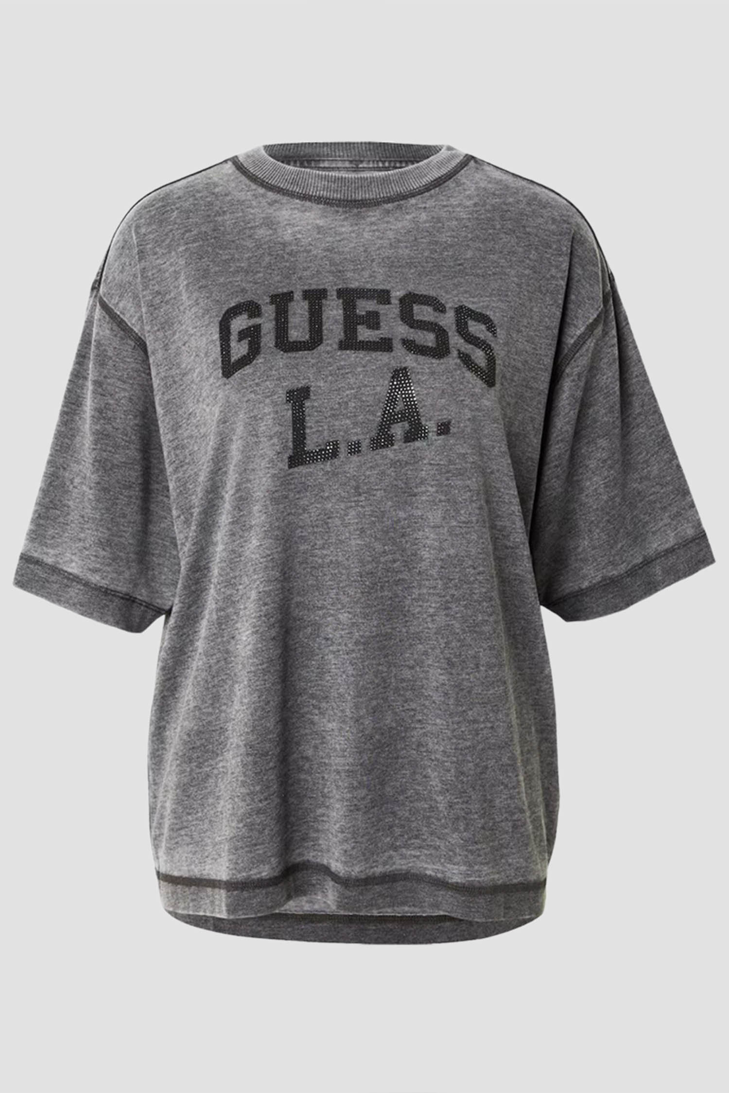 Жіноча сіра футболка Guess W6YI20.K4335;FJDB