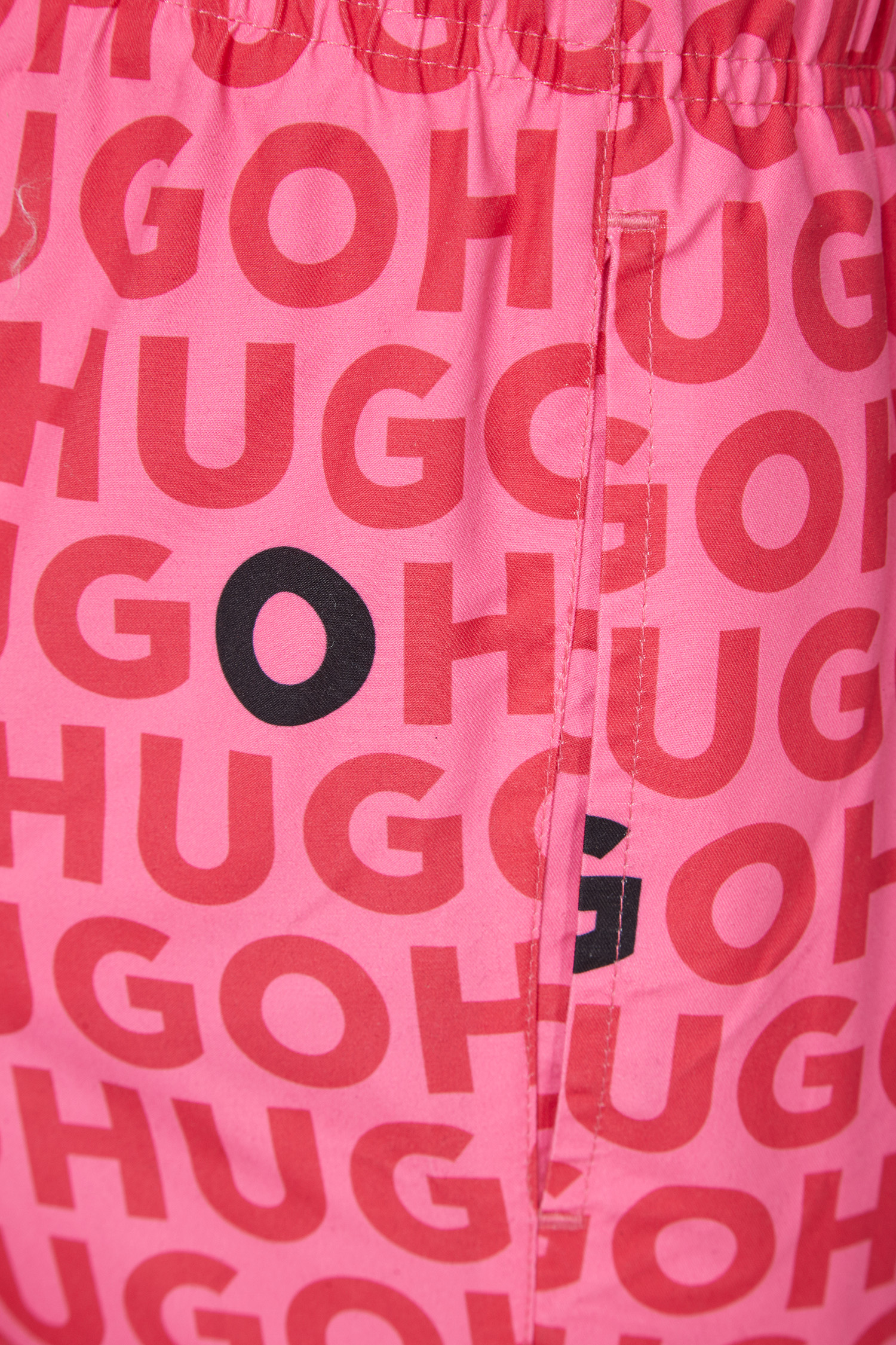 Мужские розовые плавательные шорты с узором HUGO 50474322;660