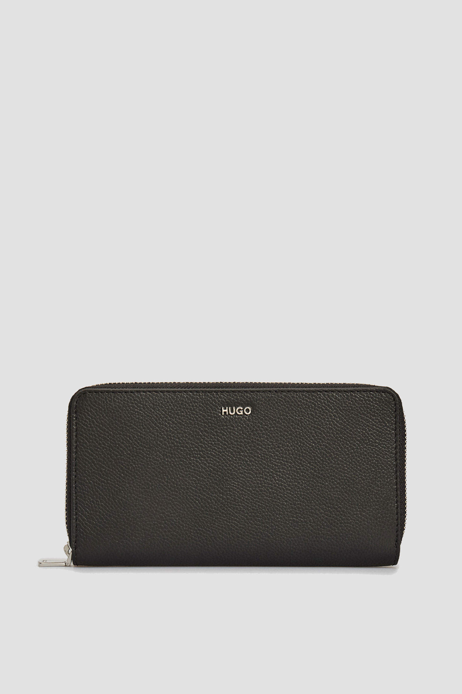 Жіночий чорний шкіряний гаманець HUGO 50452324;001