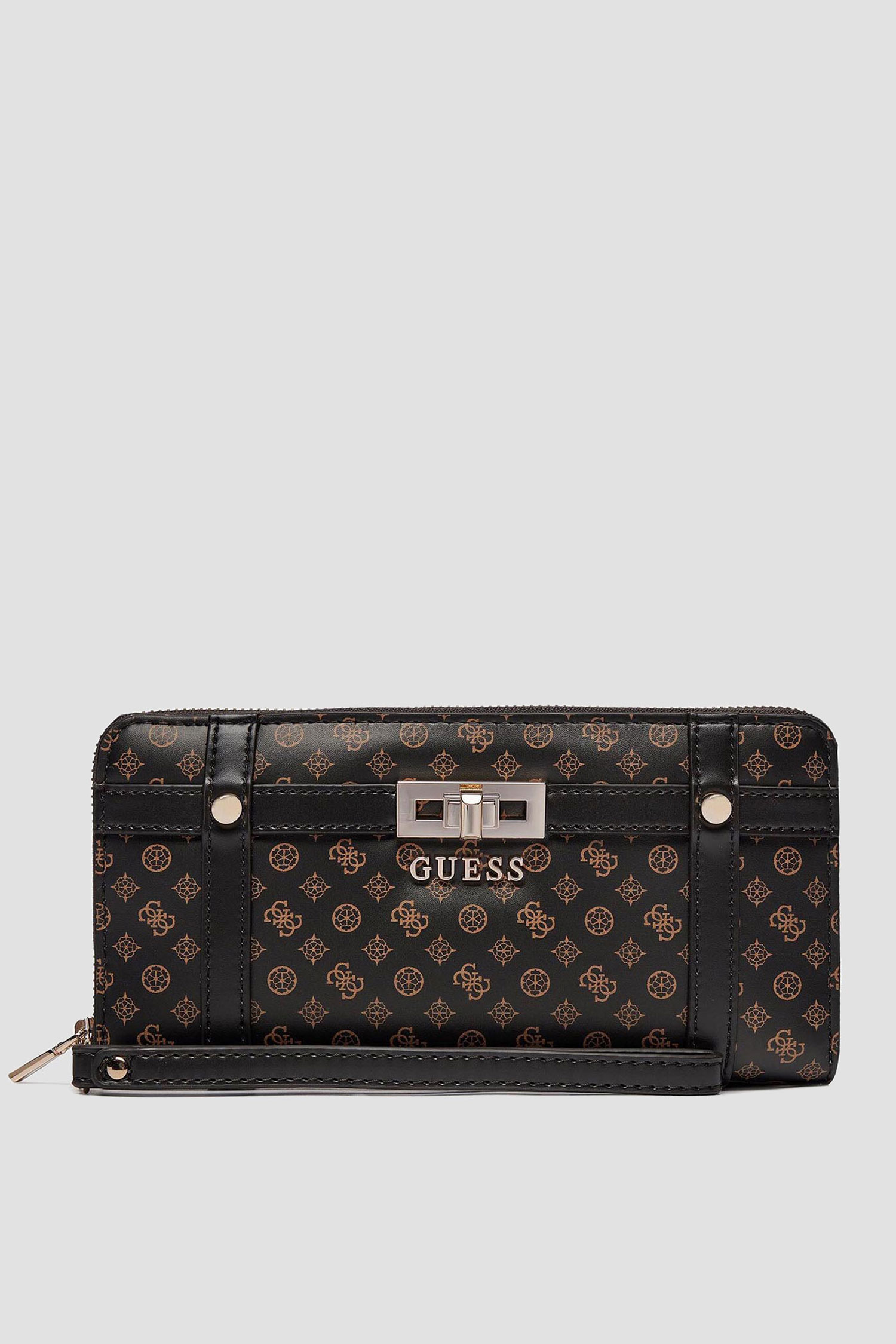 Жіночий темно-коричневий гаманець з візерунком Guess SWPS88.62460;MLO