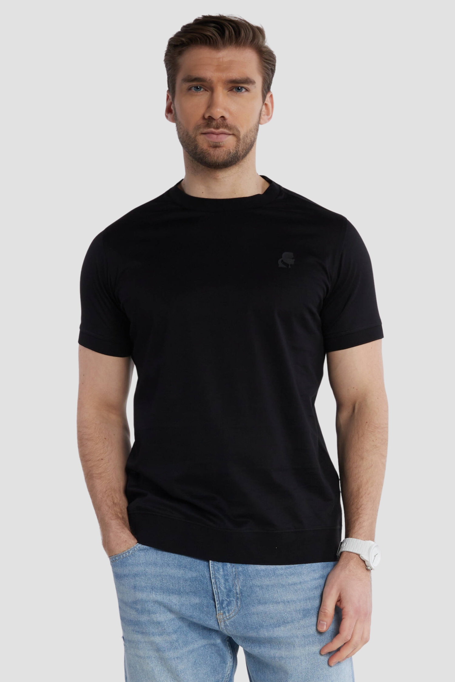 Мужская черная футболка Karl Lagerfeld 542200.755001;990