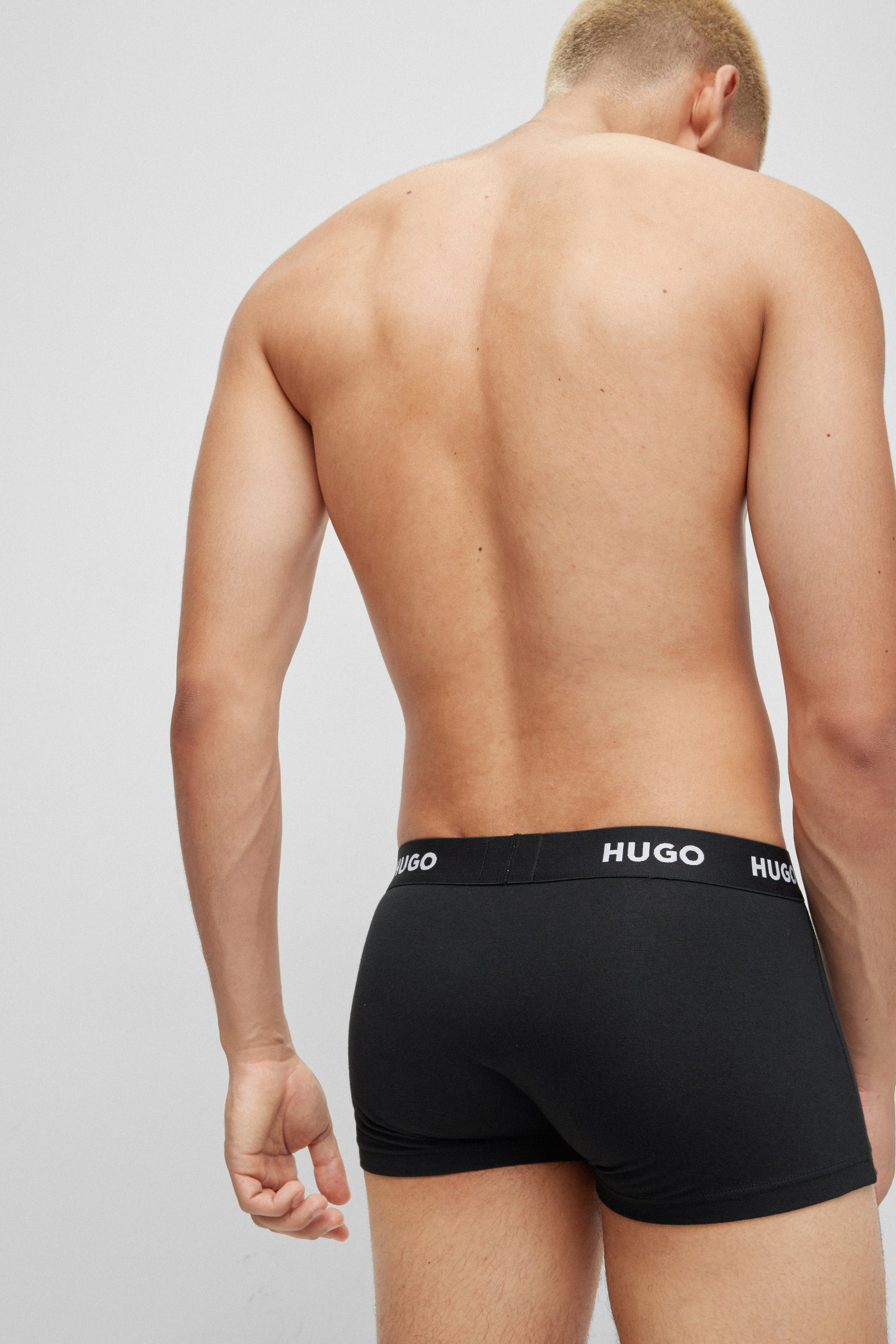 Мужские черные боксеры (3 шт) HUGO 50469786;001