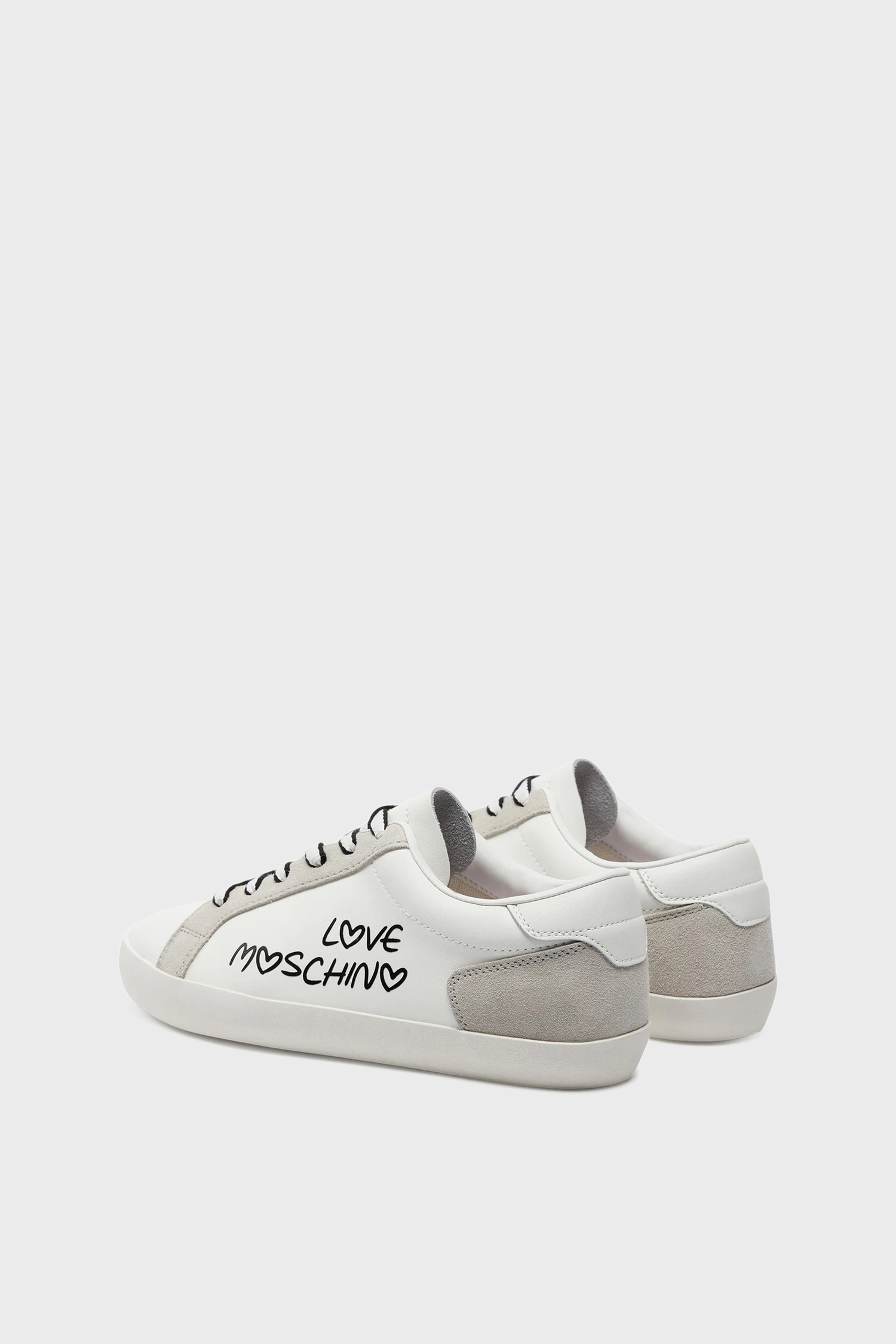 Женские белые кожаные сникерсы Moschino JA15512G0I.IAC;10A