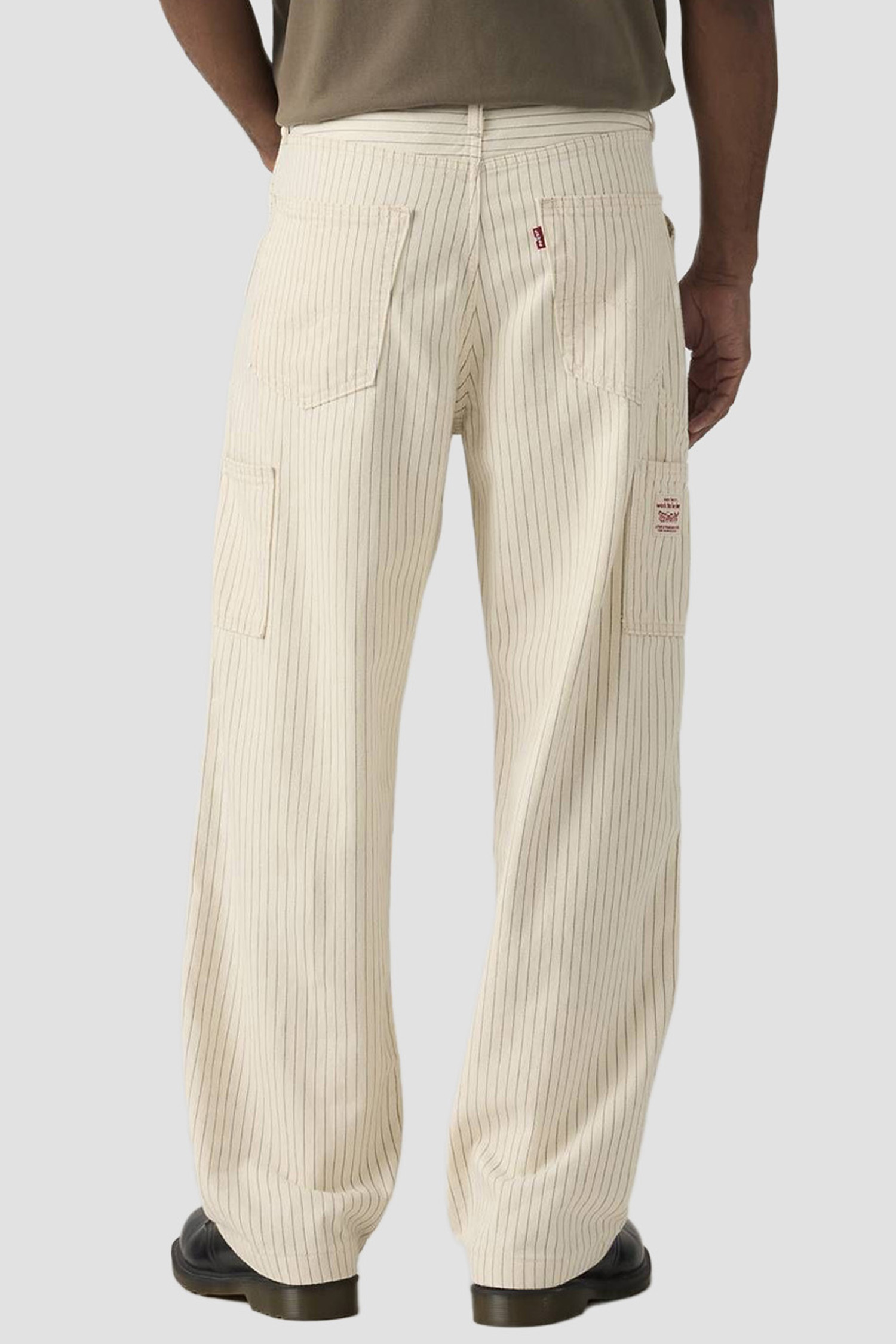 Чоловічі білі брюки у смужку 568™ Loose Straight Levi’s® A7367;0018