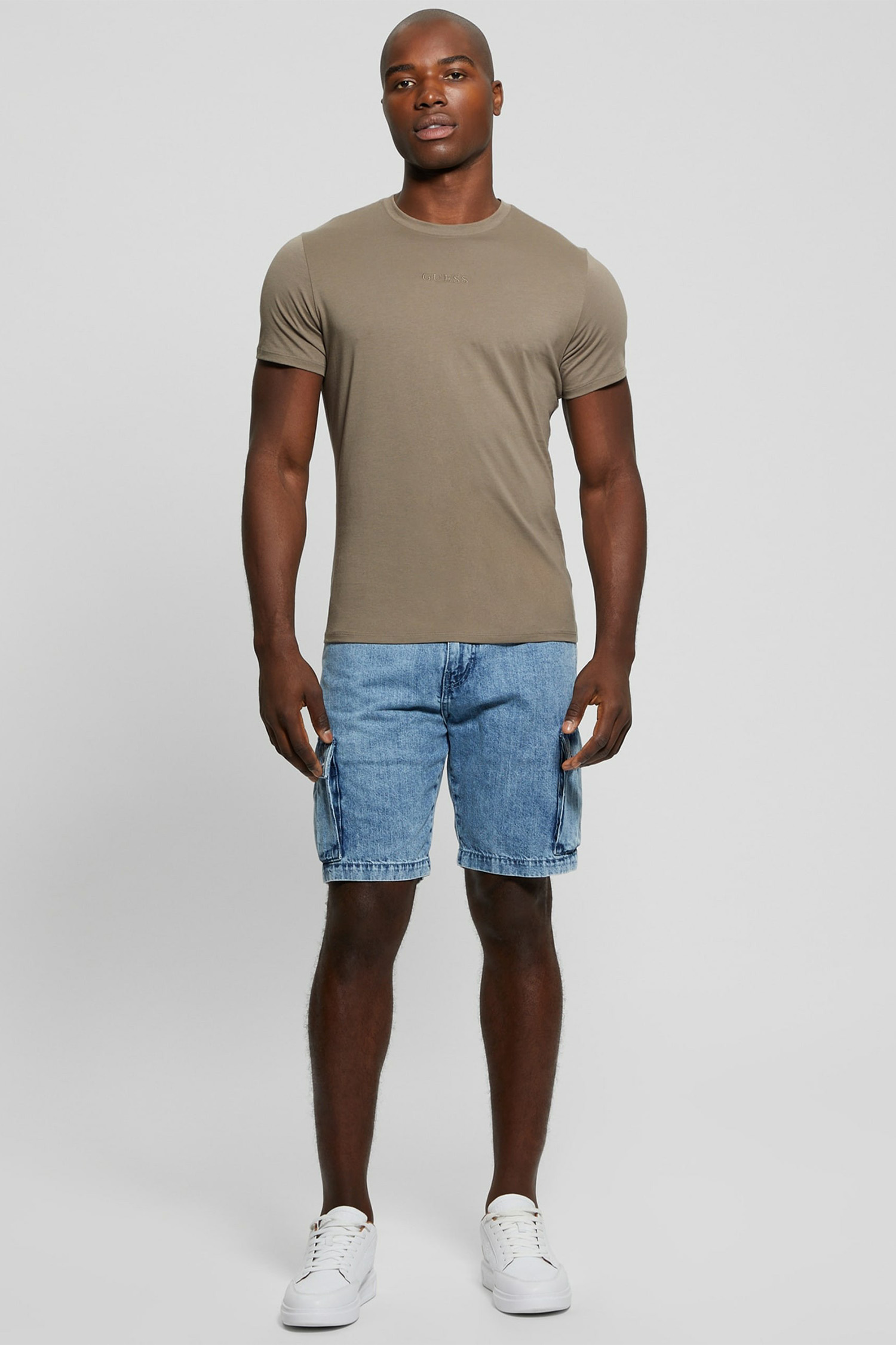 Чоловіча бежева футболка Guess M4GP39.K7HD0;G1EC