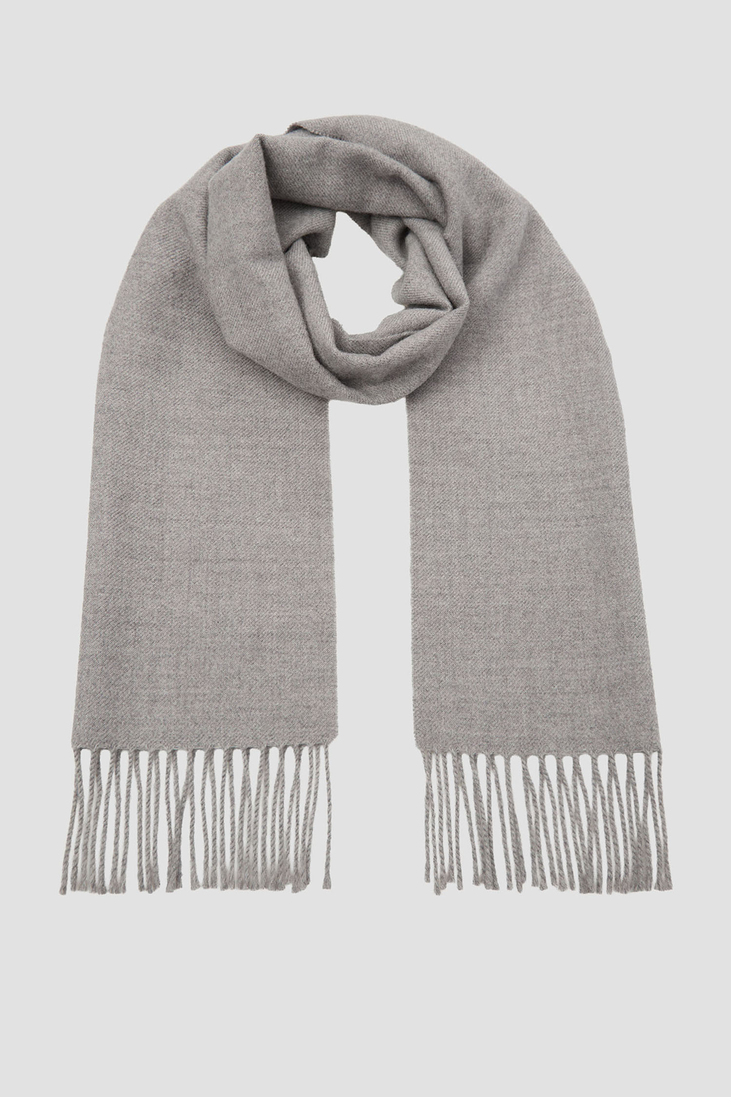 Жіночий сірий вовняний шарф BOSS 50517216;058