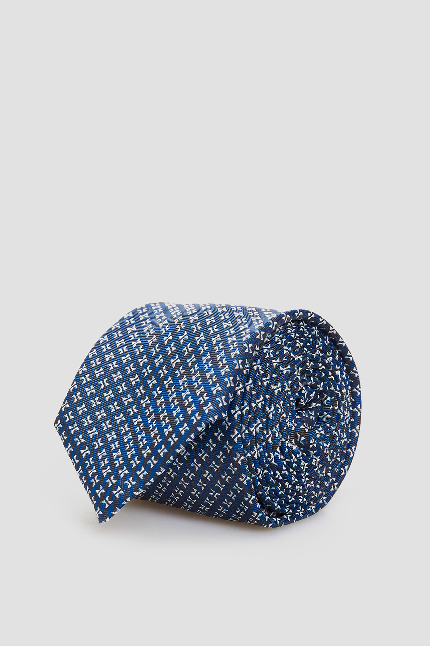 Мужской синий галстук с узором BOSS 50446809;403