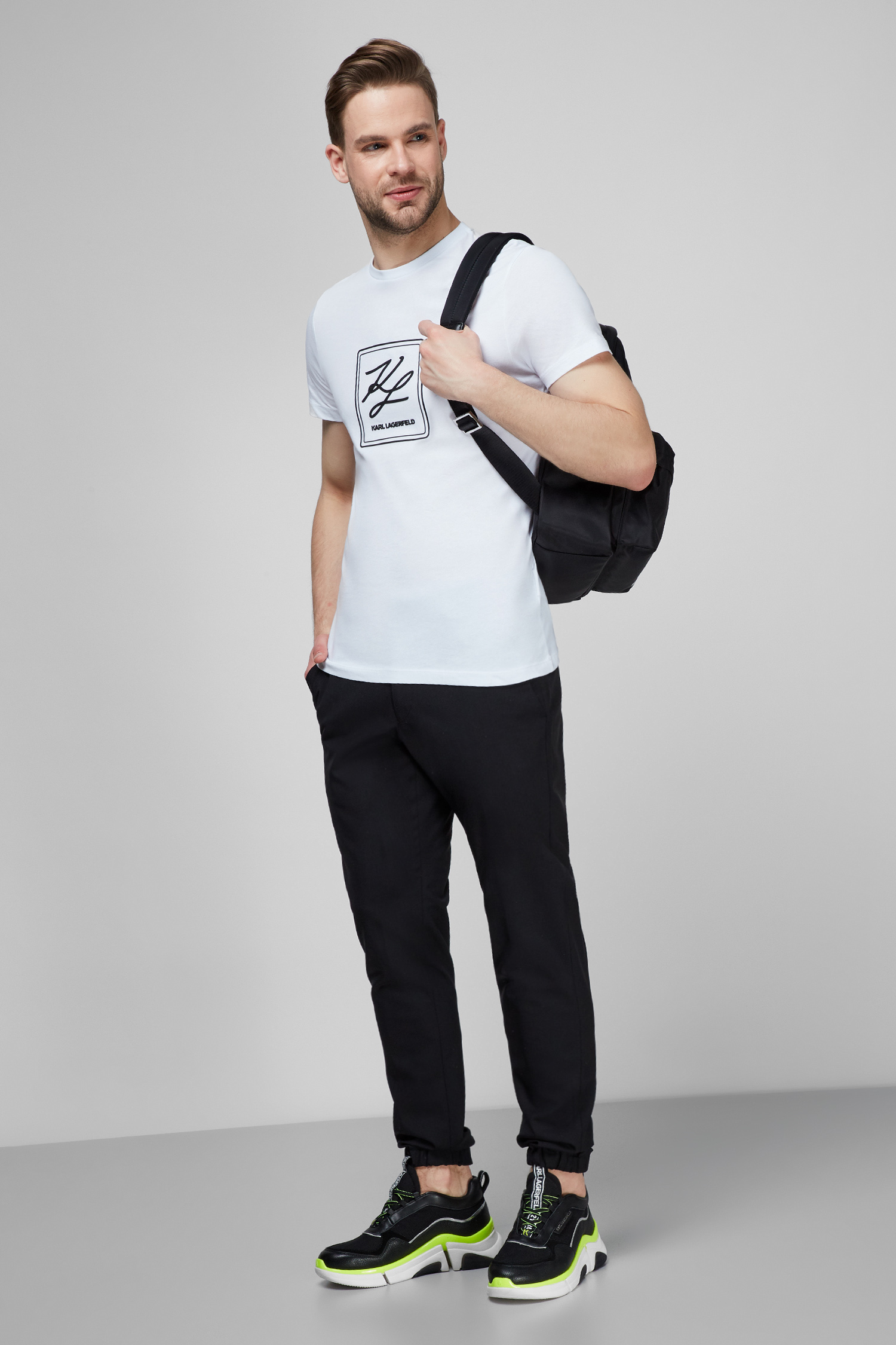 Чоловічі чорні вовняні брюки Karl Lagerfeld 511099.255019;990