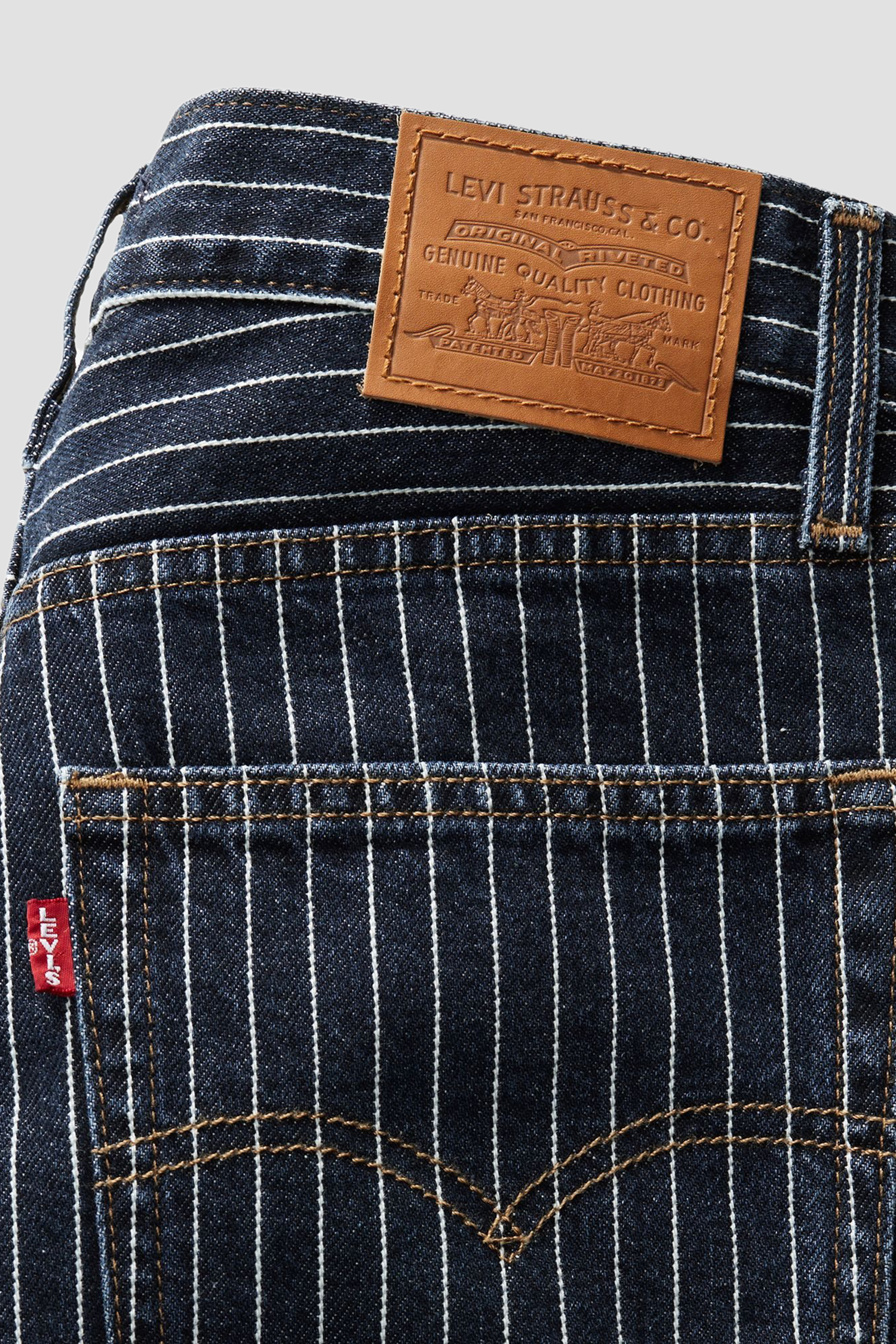 Женские темно-синие джинсы в полоску Baggy Dad Levi’s® A3494;0047