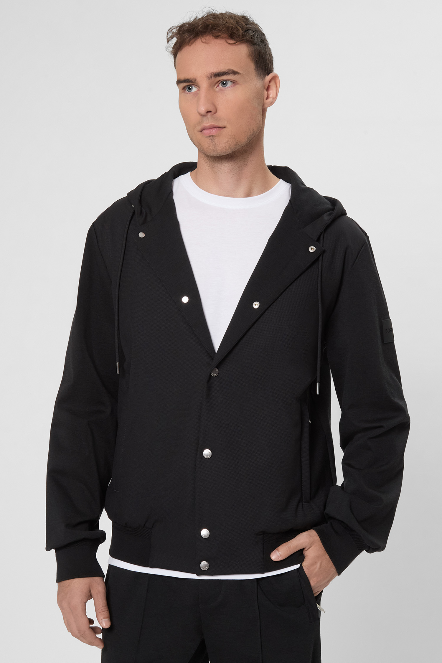 Мужская черная кофта BOSS 50543385;001