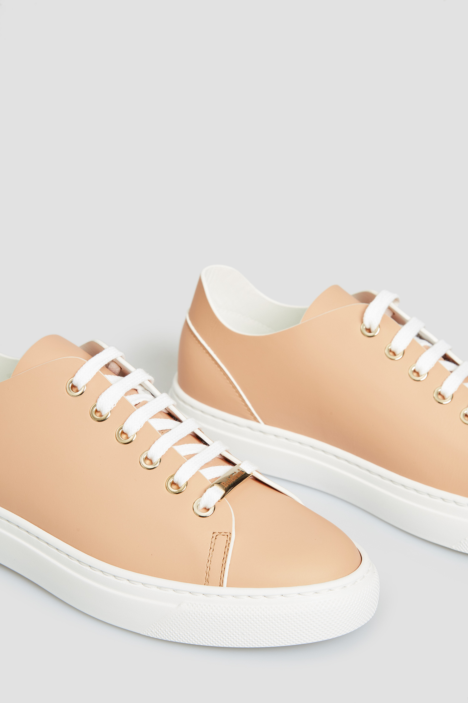 Женские персиковые кожаные сникерсы BALDININI 198055;87