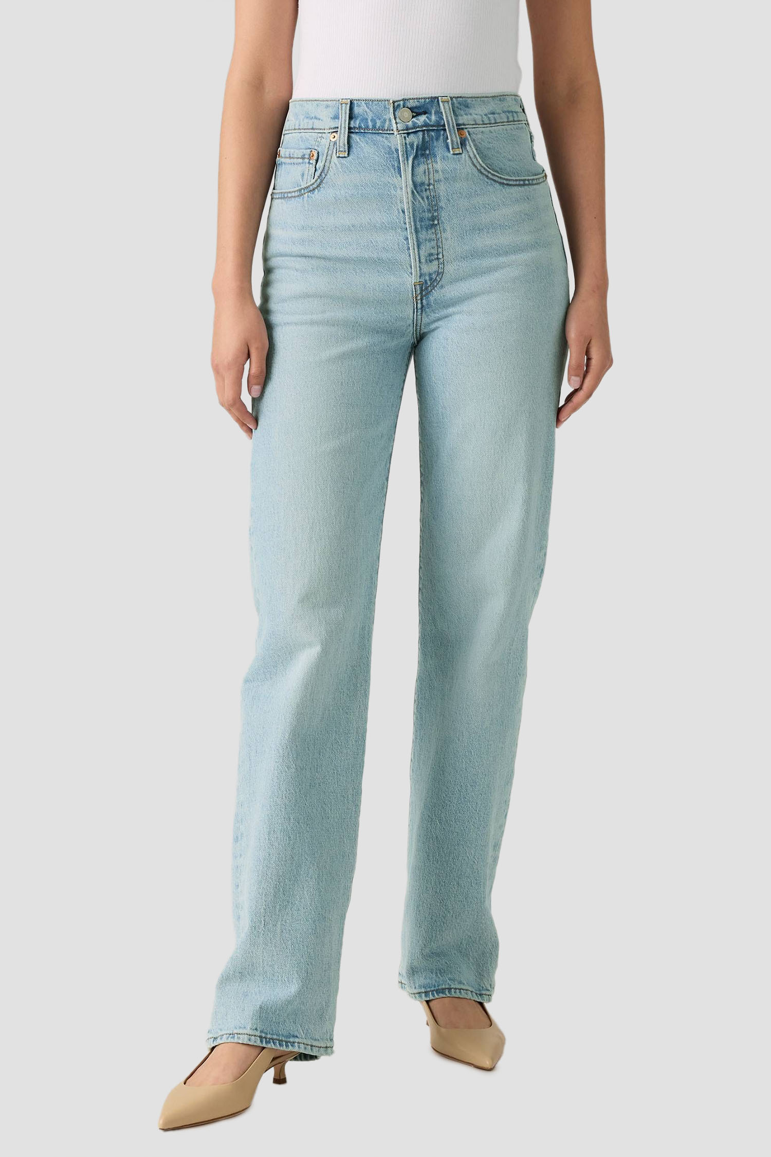 Жіночі блакитні джинси Ribcage Full Length Levi’s® 79078;0045