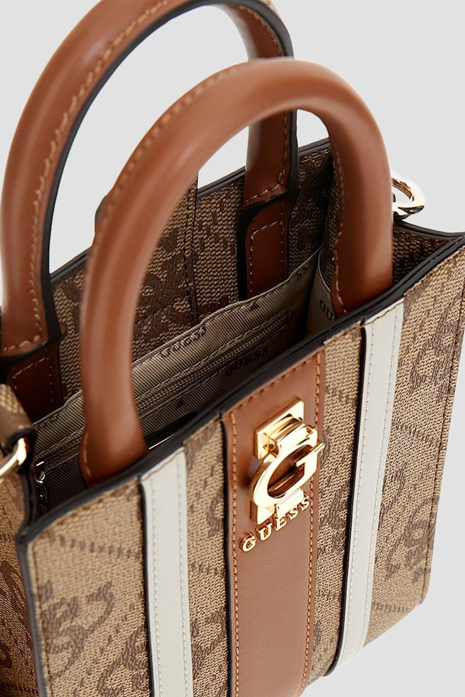 Женская бежевая сумка с узором Guess HWSO78.38750;LTL