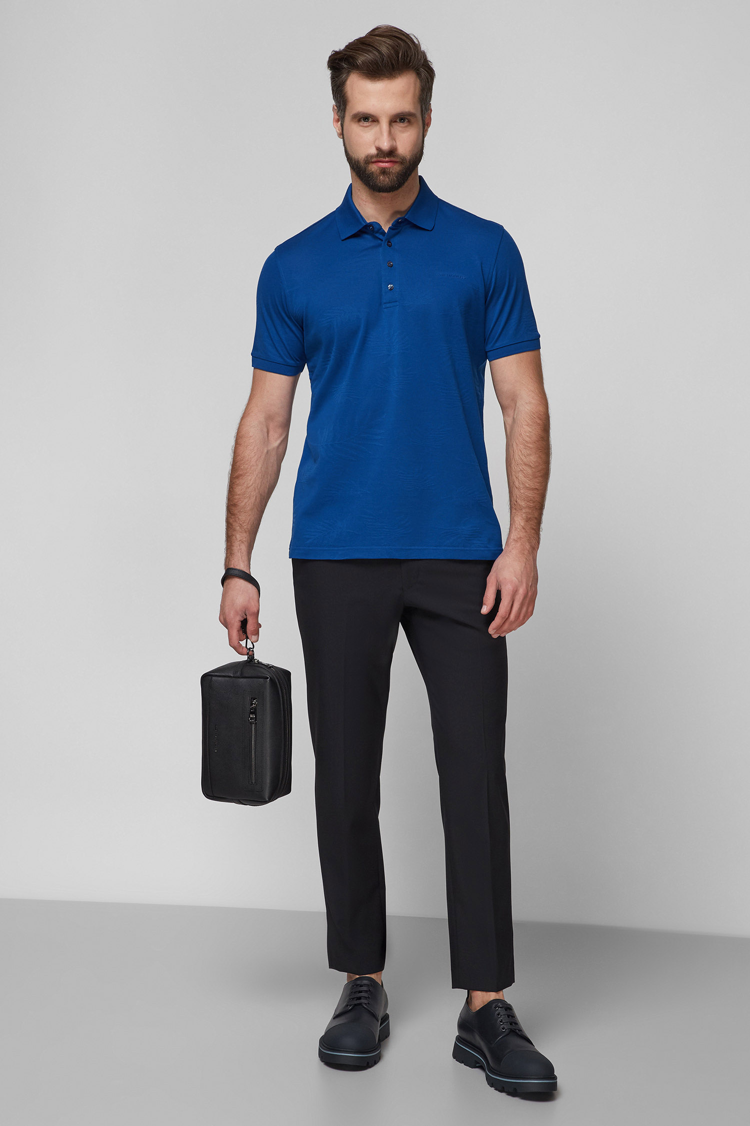 Мужские черные шерстяные брюки Karl Lagerfeld 511083.255043;990