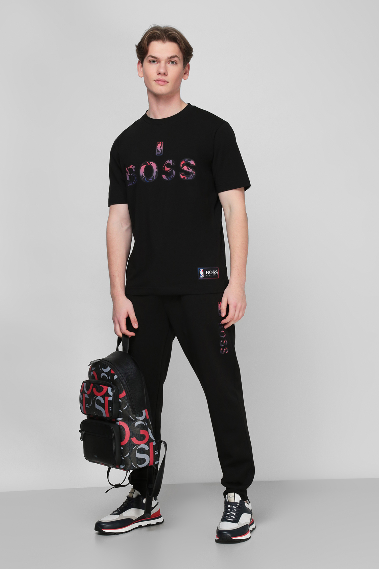 Чорна футболка для хлопців BOSS x NBA BOSS 50461962;001