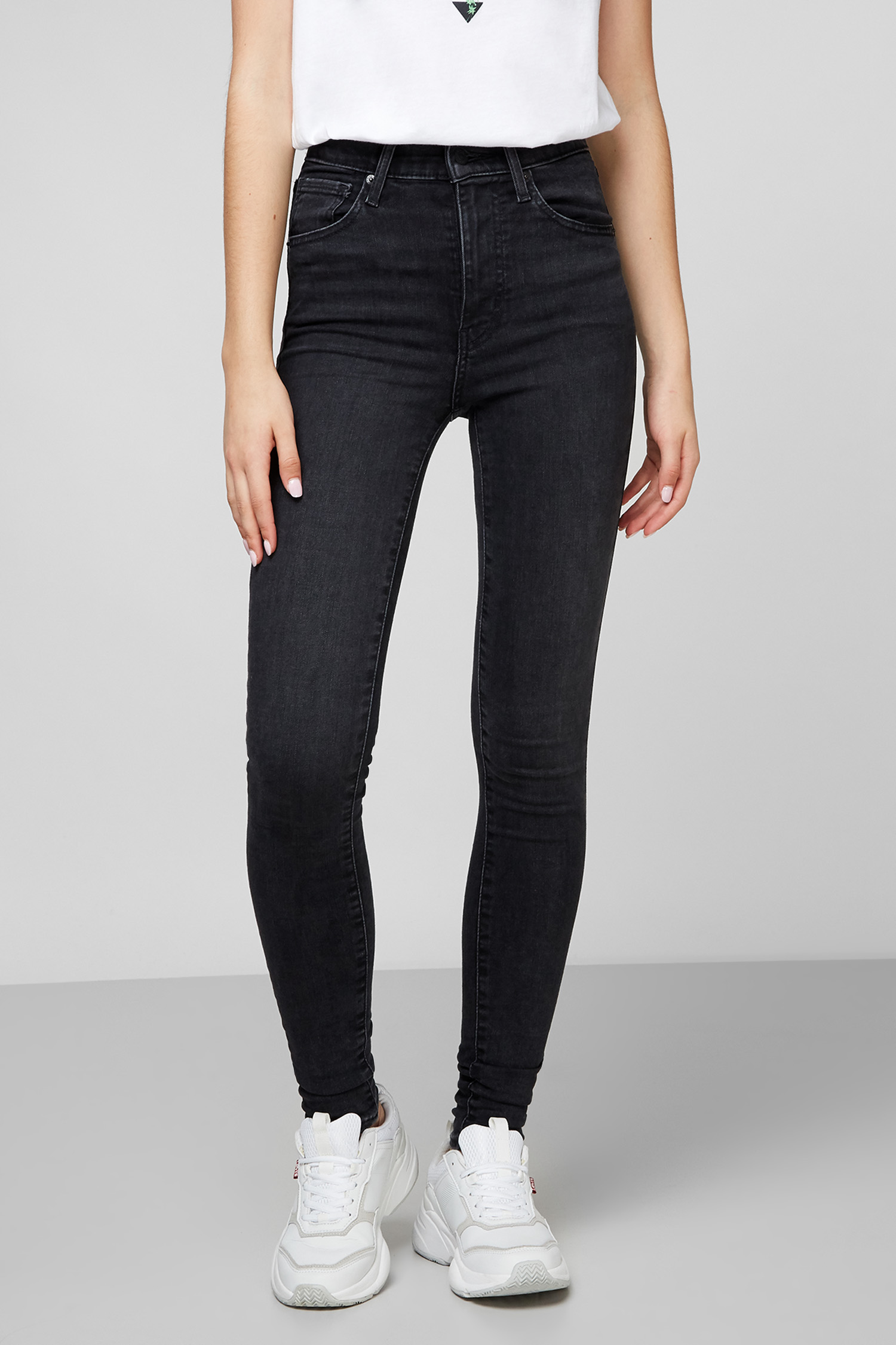 Черные джинсы Mile High Super Skinny для девушек Levi’s® 22791;0147