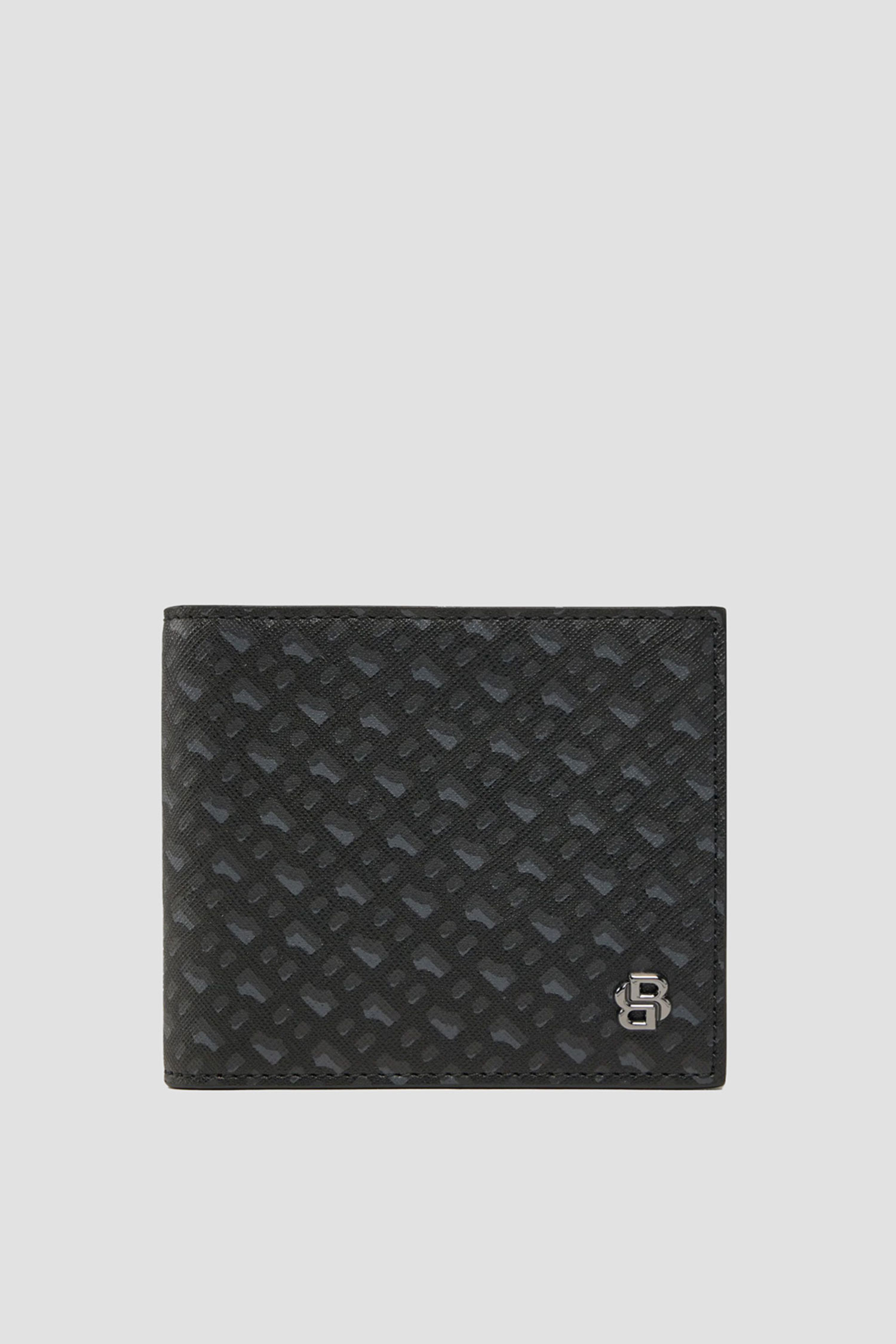Мужской черный кошелек с узором BOSS 50536776;002