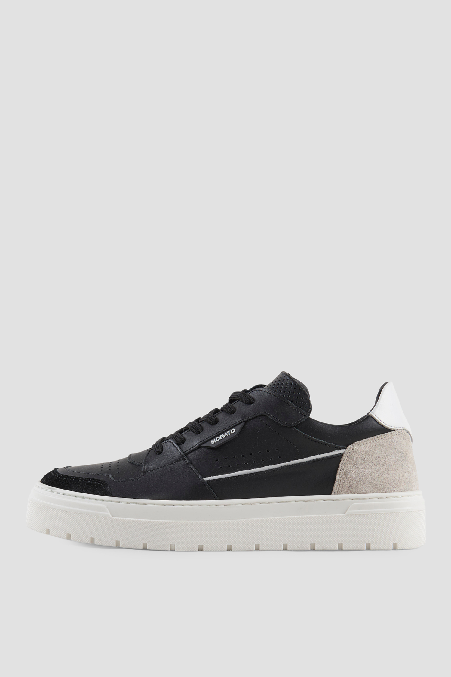 Чоловічі чорні шкіряні снікерси Antony Morato MMFW01688.LE300001;9000