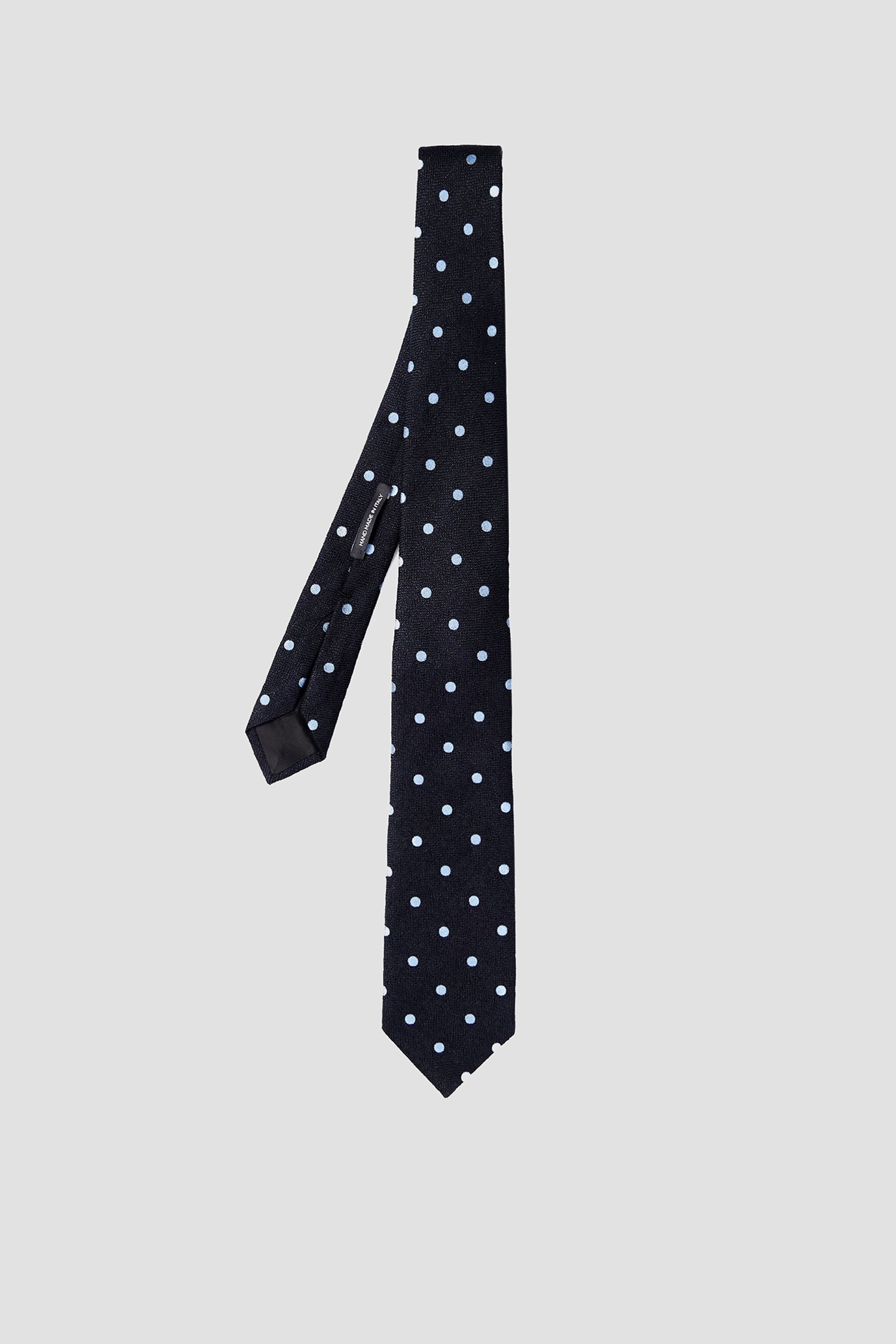 Мужской темно-синий шелковый галстук в горошек BOSS 50485866;404