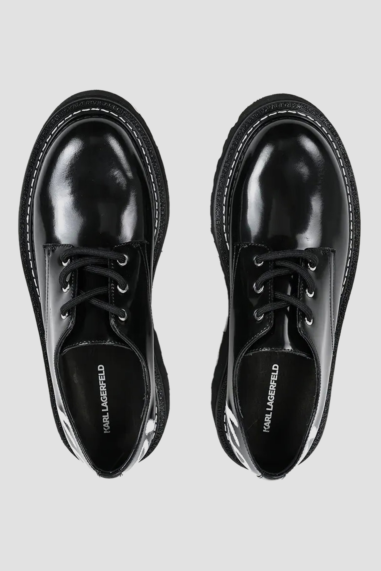 Женские черные кожаные дерби Karl Lagerfeld KL43426;000