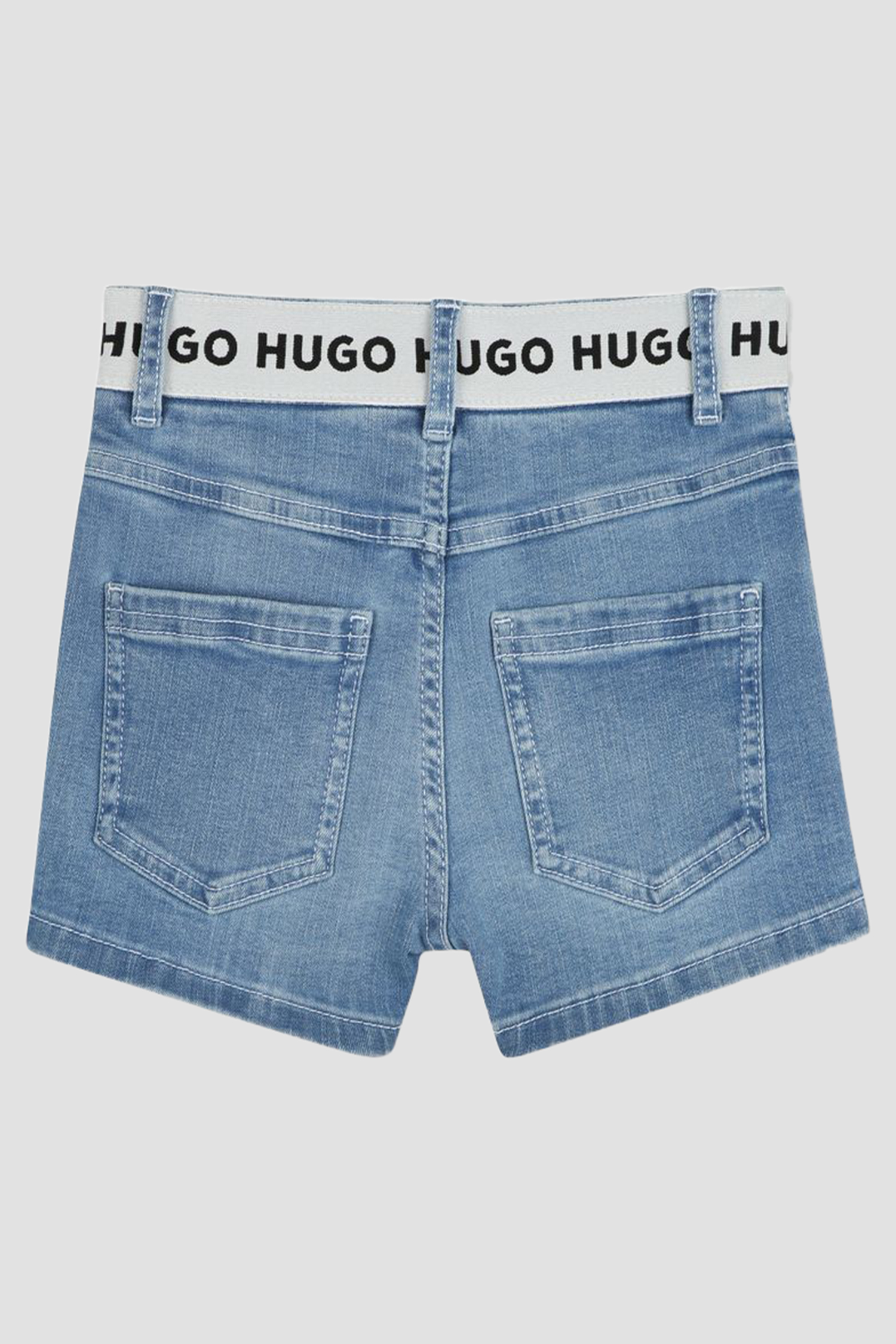 Детские голубые джинсовые шорты HUGO kids G00407;Z25