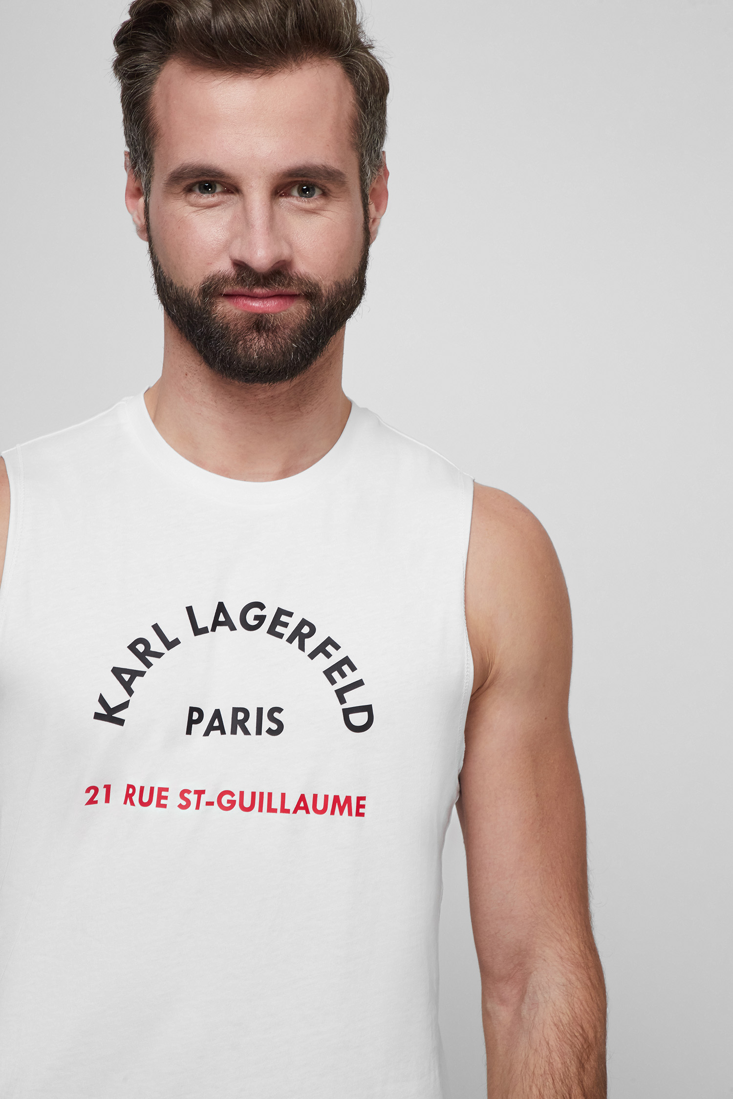 Мужская белая майка Karl Lagerfeld 511224.755070;10
