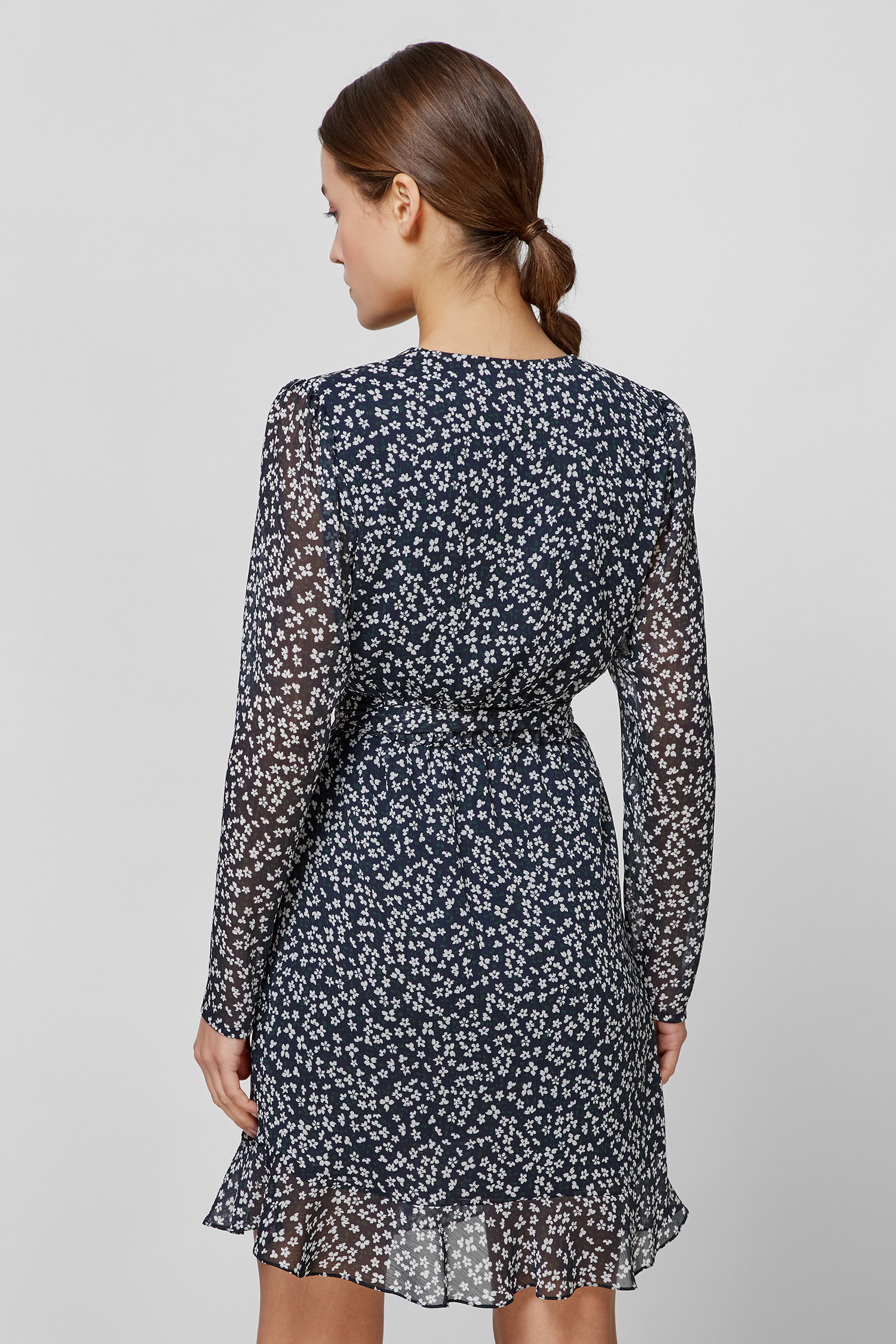 Женское темно-синее платье с узором HUGO 50471853;963