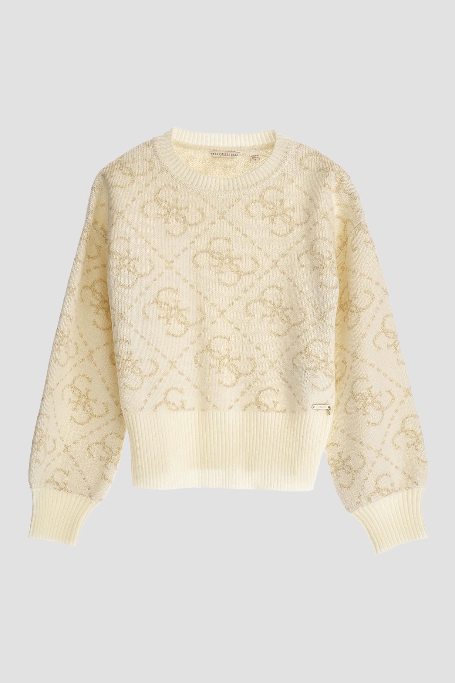 Детский бежевый джемпер с узором Guеss Kids J3BR04.Z39N0;P084