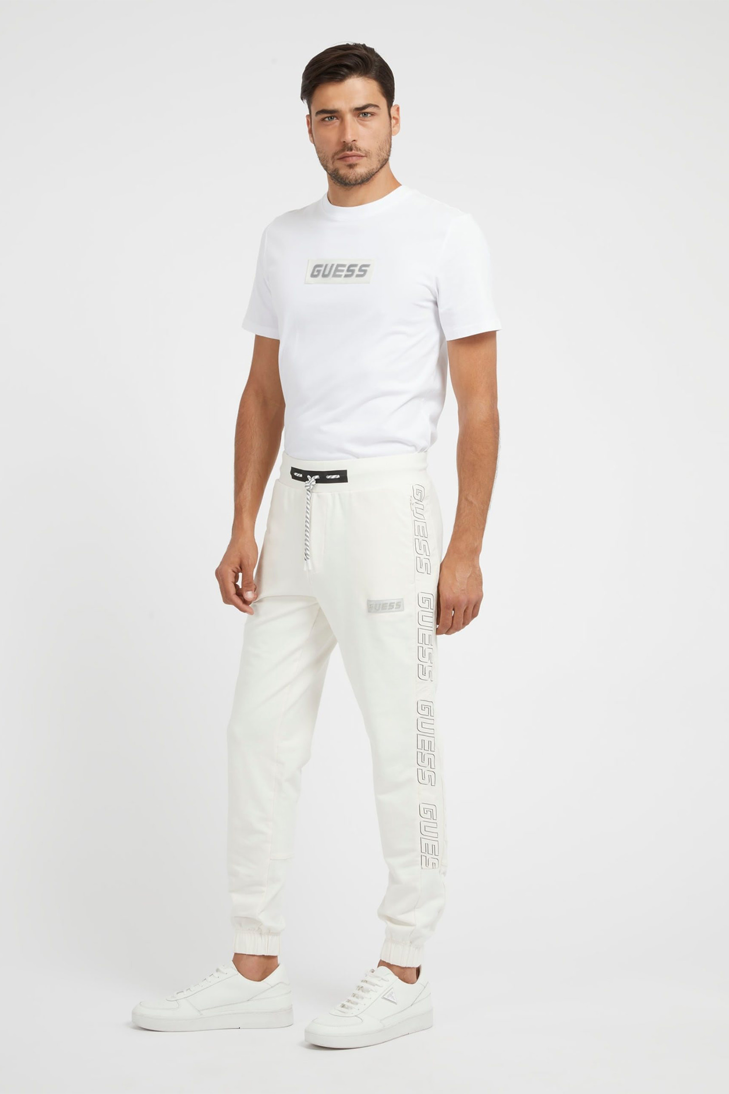 Мужские белые спортивные брюки Guess Z3YB09.K6ZS0;G018