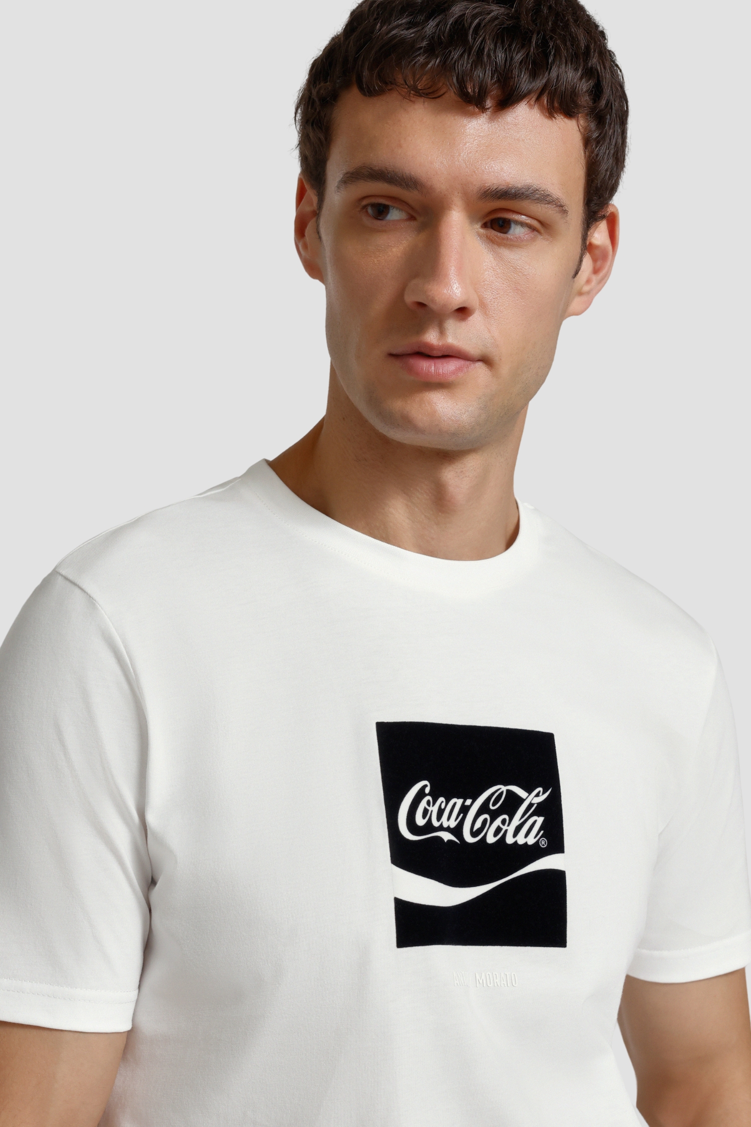 Чоловіча біла футболка Antony Morato x Coca Cola Antony Morato MMKS02580.FA100240;1011