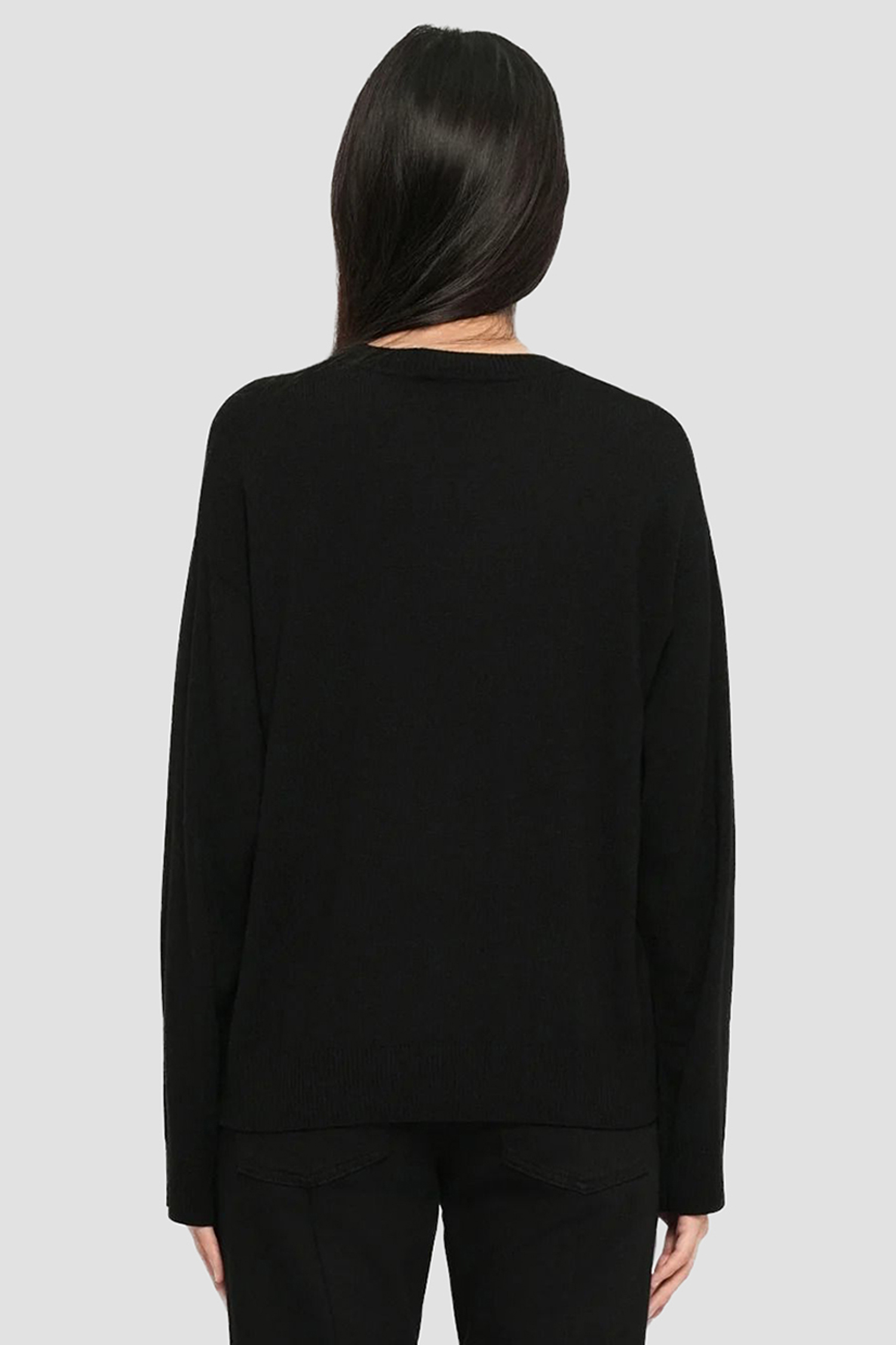 Женский черный шерстяной джемпер Moschino A0938.8212;4555