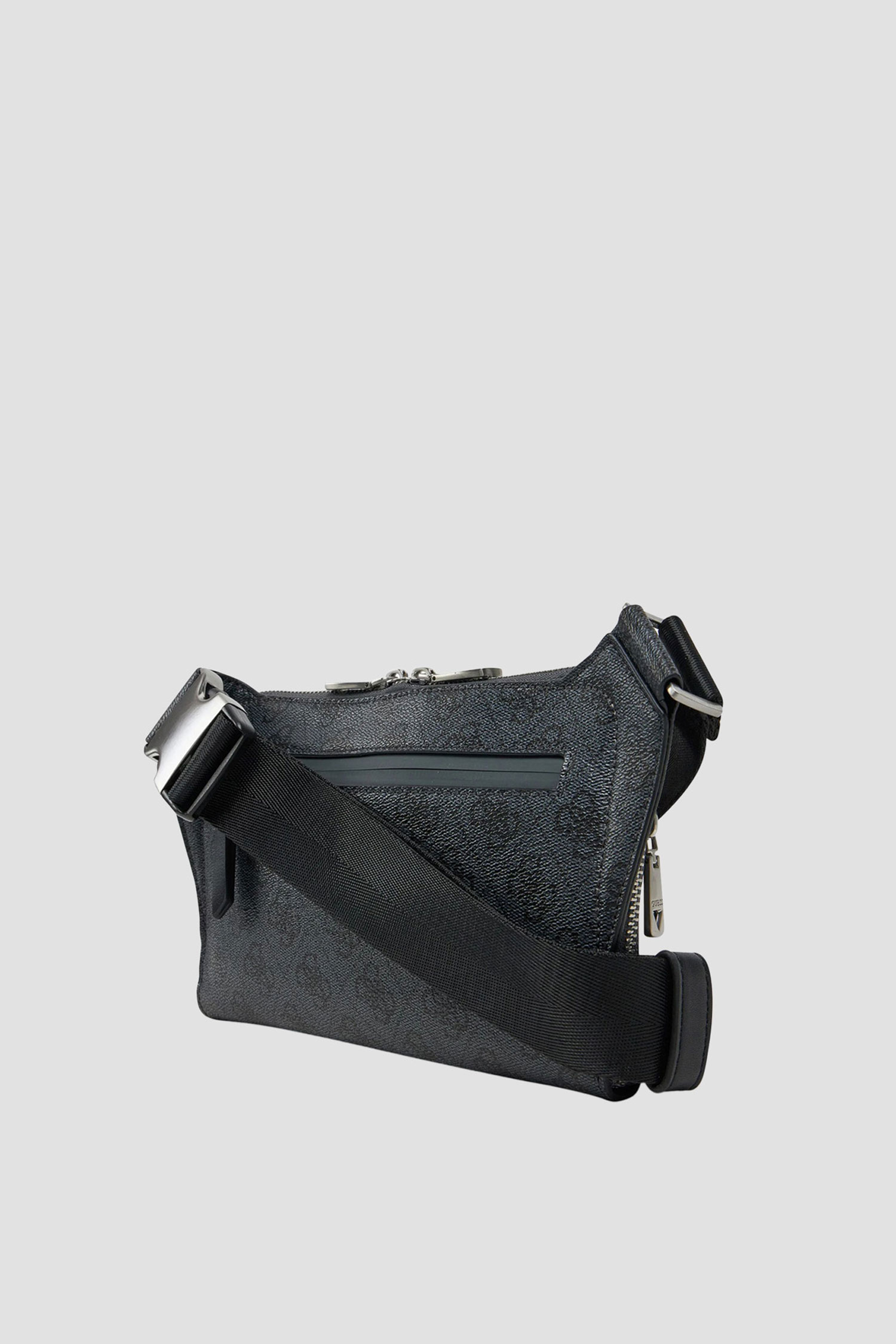 Чоловіча чорна поясна сумка Guess HMMILO.P5214;BLA
