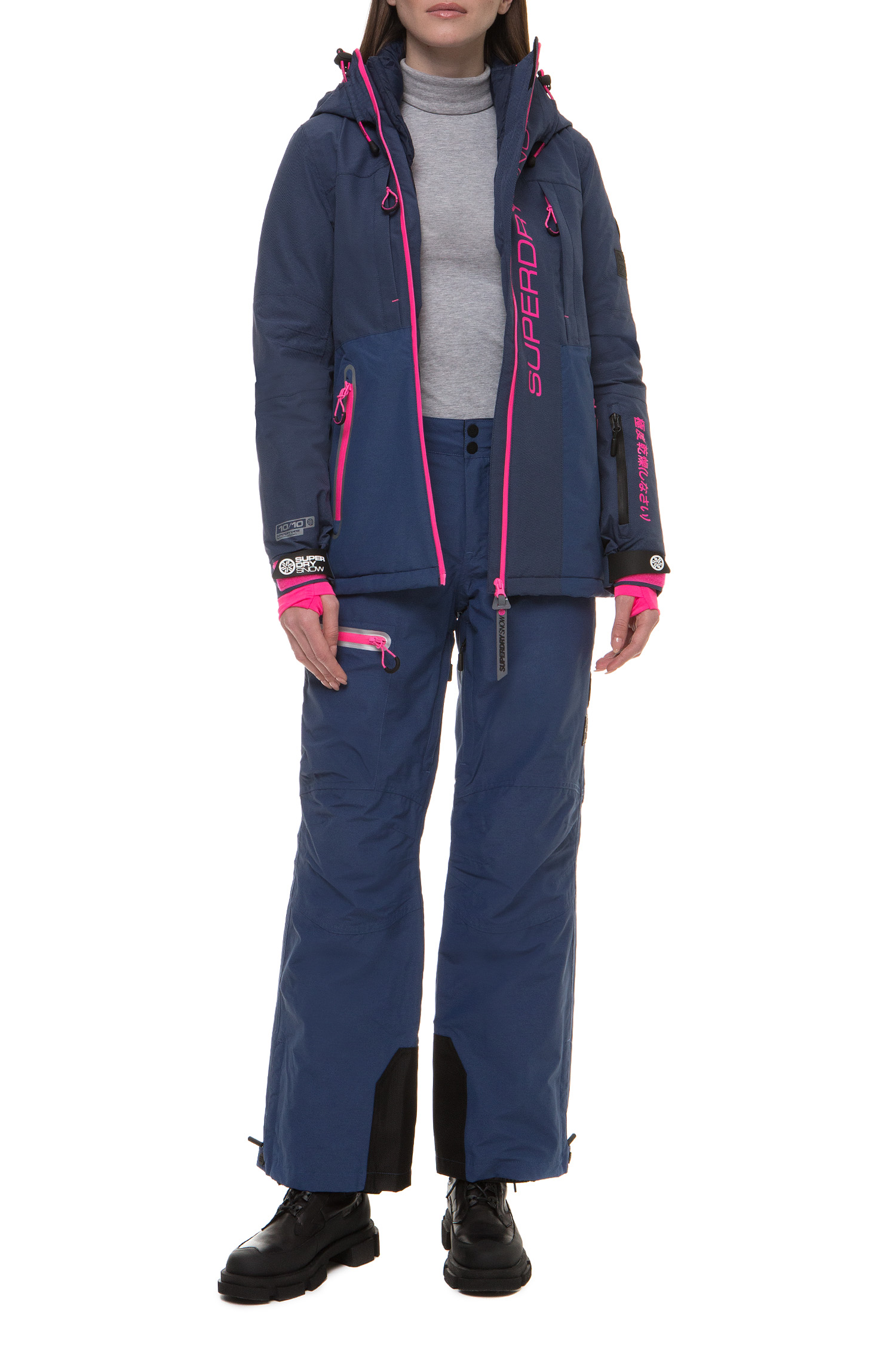 Женская темно-синяя лыжная куртка 2 в 1 SuperDry GS1220SU;F6Z