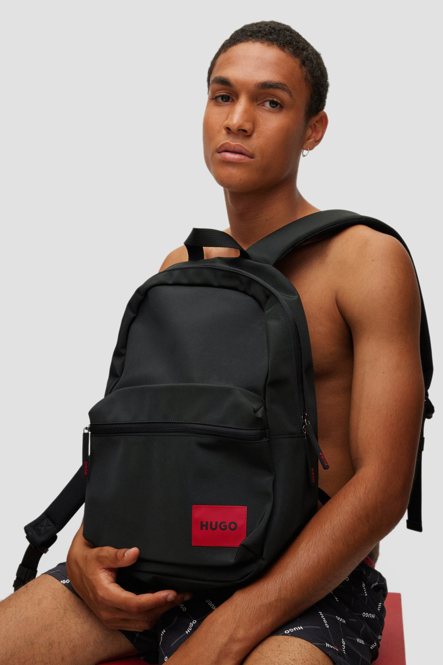 Мужской черный рюкзак HUGO 50455562;002