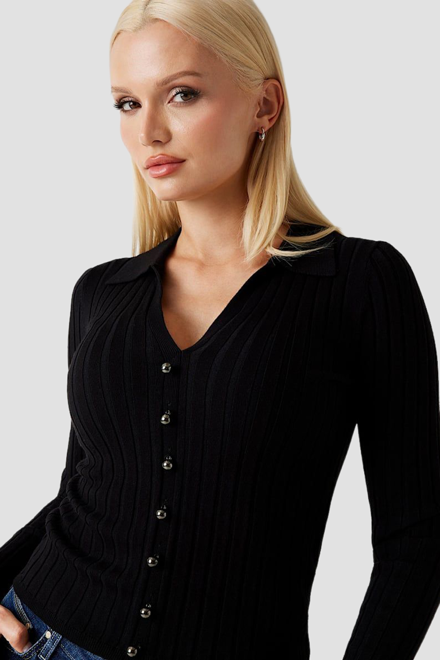 Женский черный пуловер Guess W5BR51.Z2YK2;JBLK