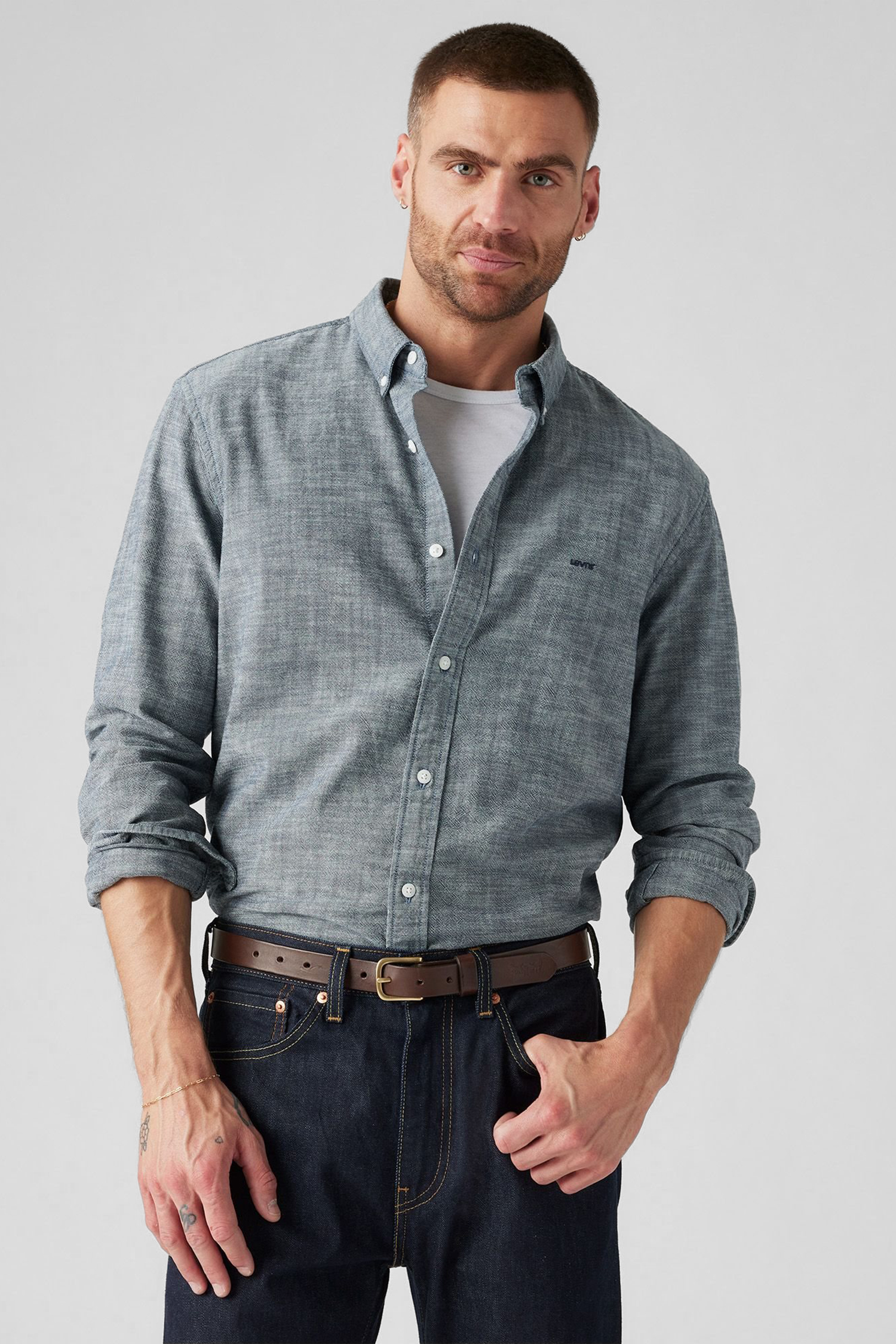 Мужская синяя рубашка Levi’s® A7210;0011