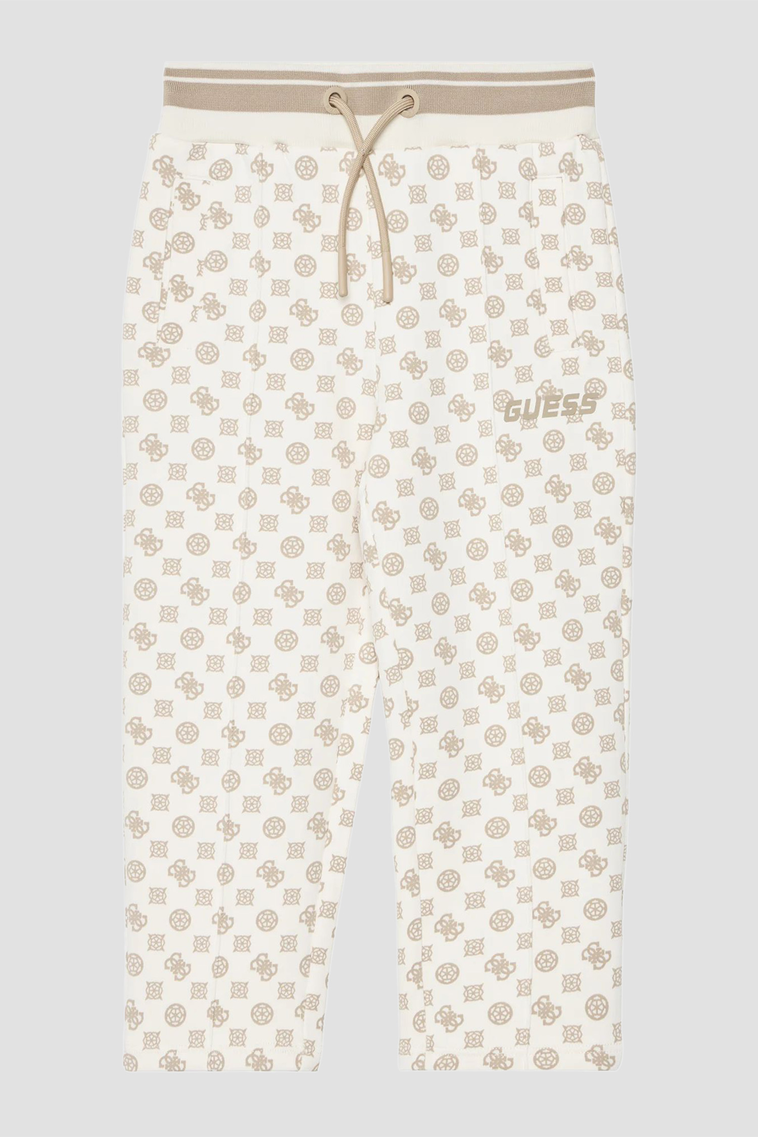 Детские белые спортивные брюки с узором Guess Kids J5YQ34.KB212;P1MS