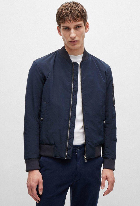 boss114 Чоловіча темно-синя вітровка з візерунком BOSS 50535482;404