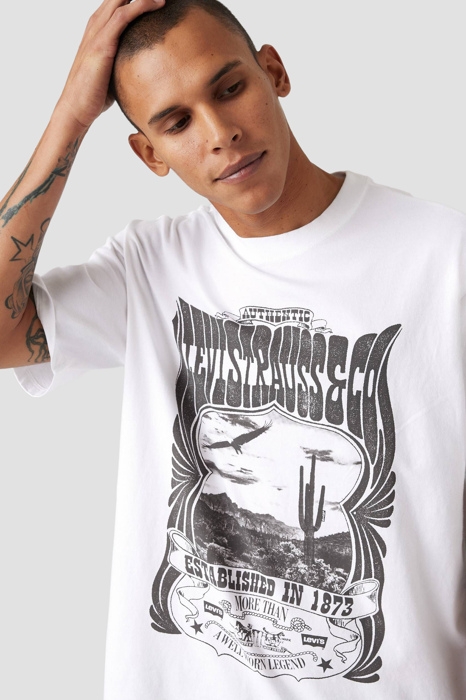 Мужская белая футболка Levi’s® 87373;0226
