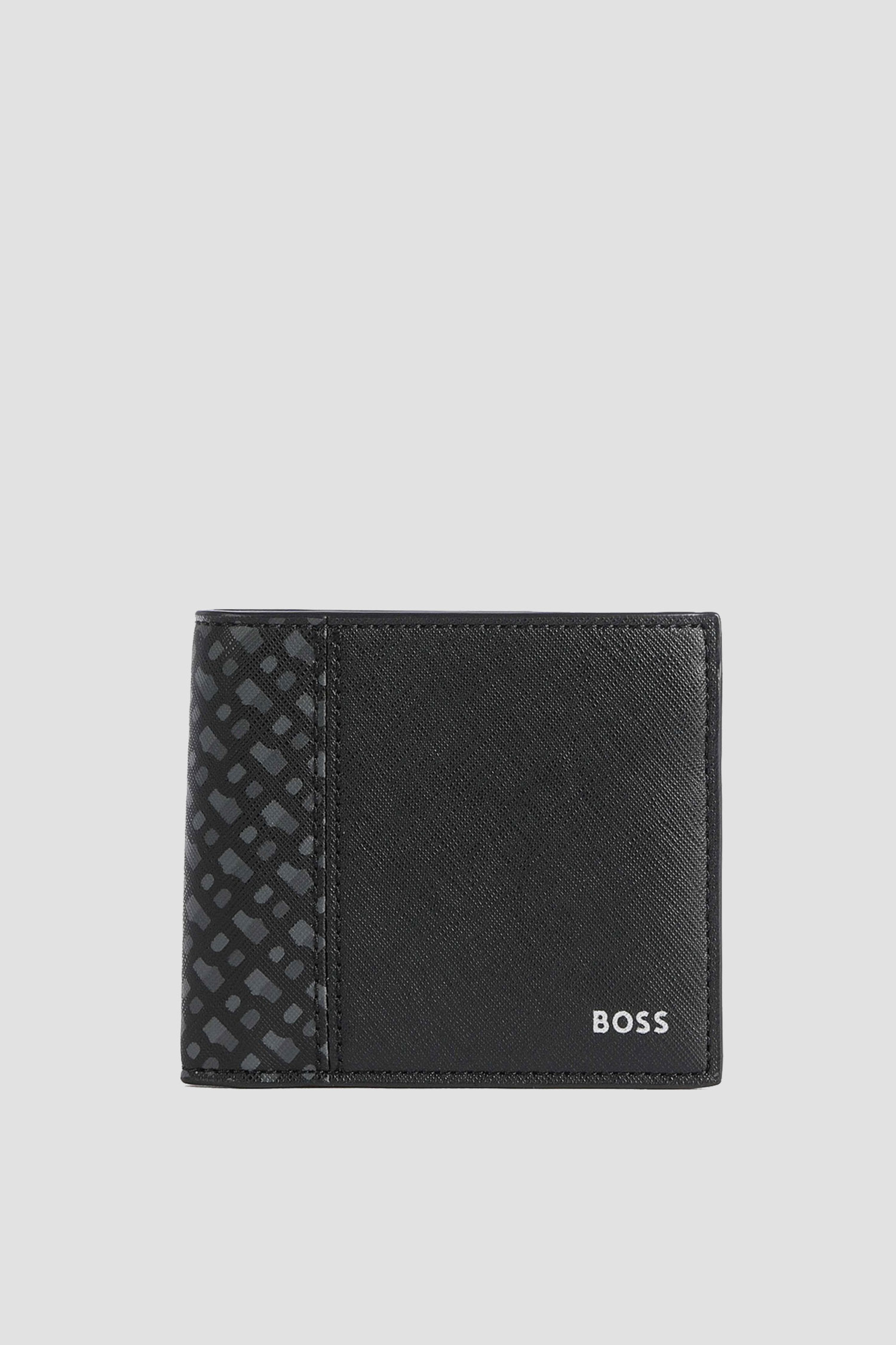 Мужской черный кожаный кошелек BOSS 50504258;001
