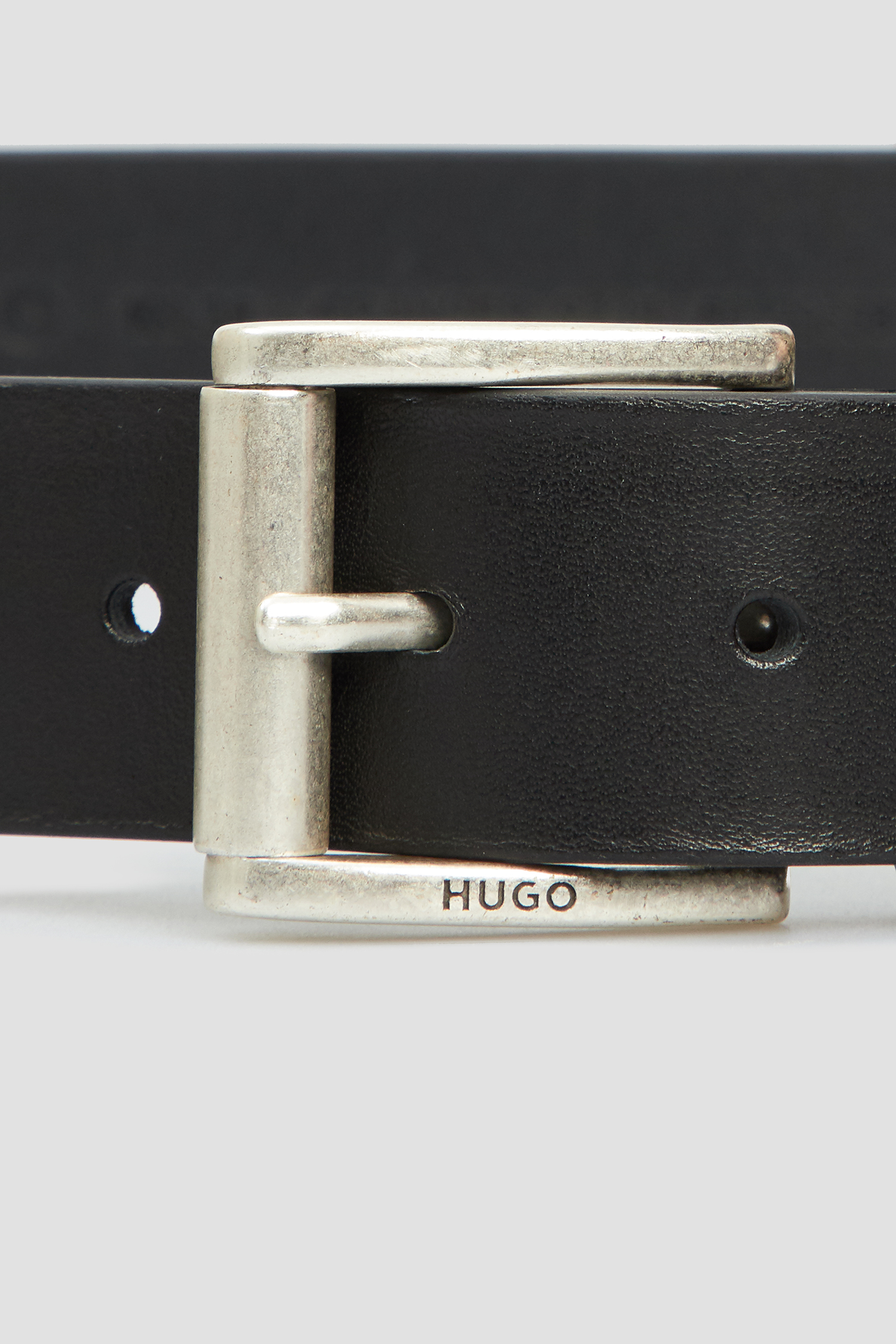 Чоловічий чорний шкіряний ремінь HUGO 50529656;001
